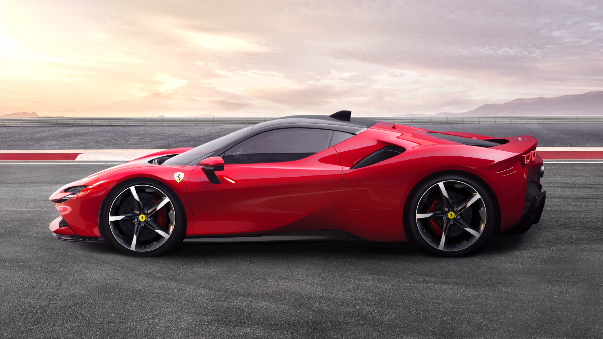 Ferrari SF90, Stradale power, Sports car download, Unforgettable journeys, 1920x1080 Full HD Desktop