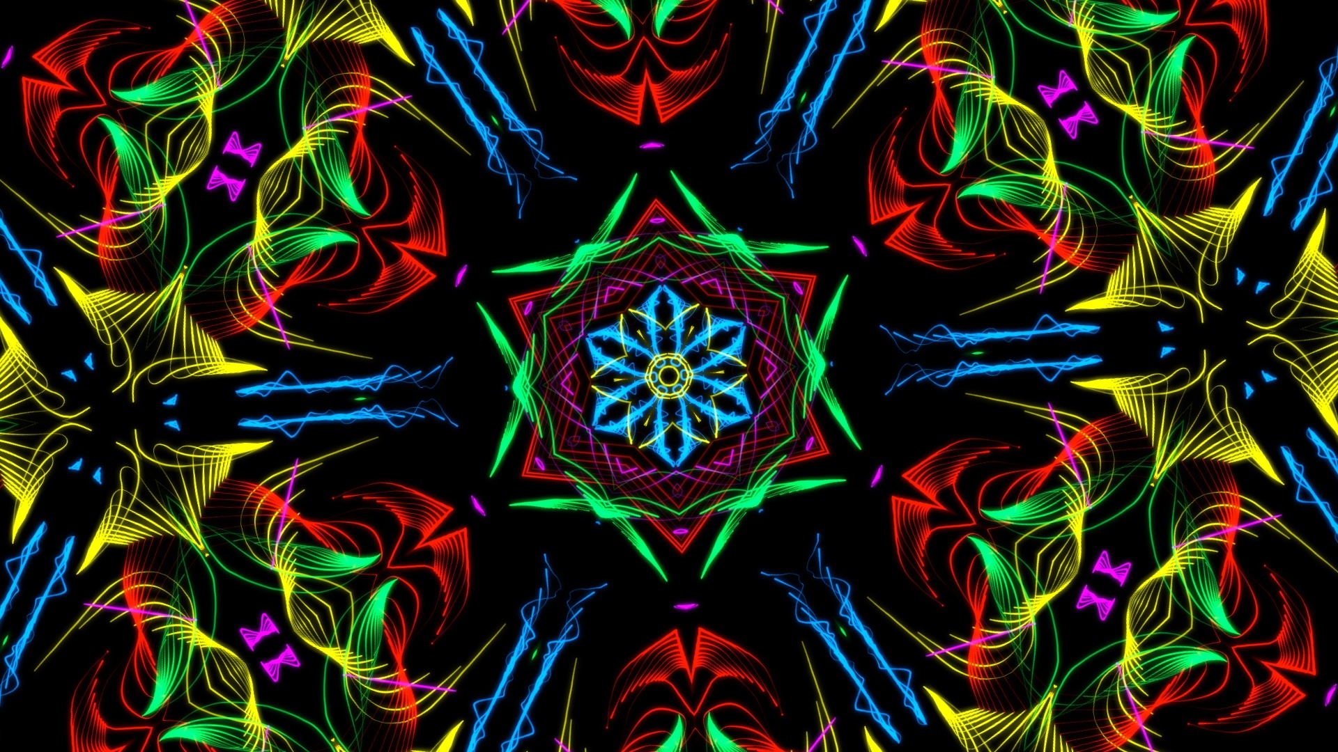Kaleidoscope mandala art, Inspirational generator, Creative visualization, Mesmerizing patterns, 1920x1080 Full HD Desktop