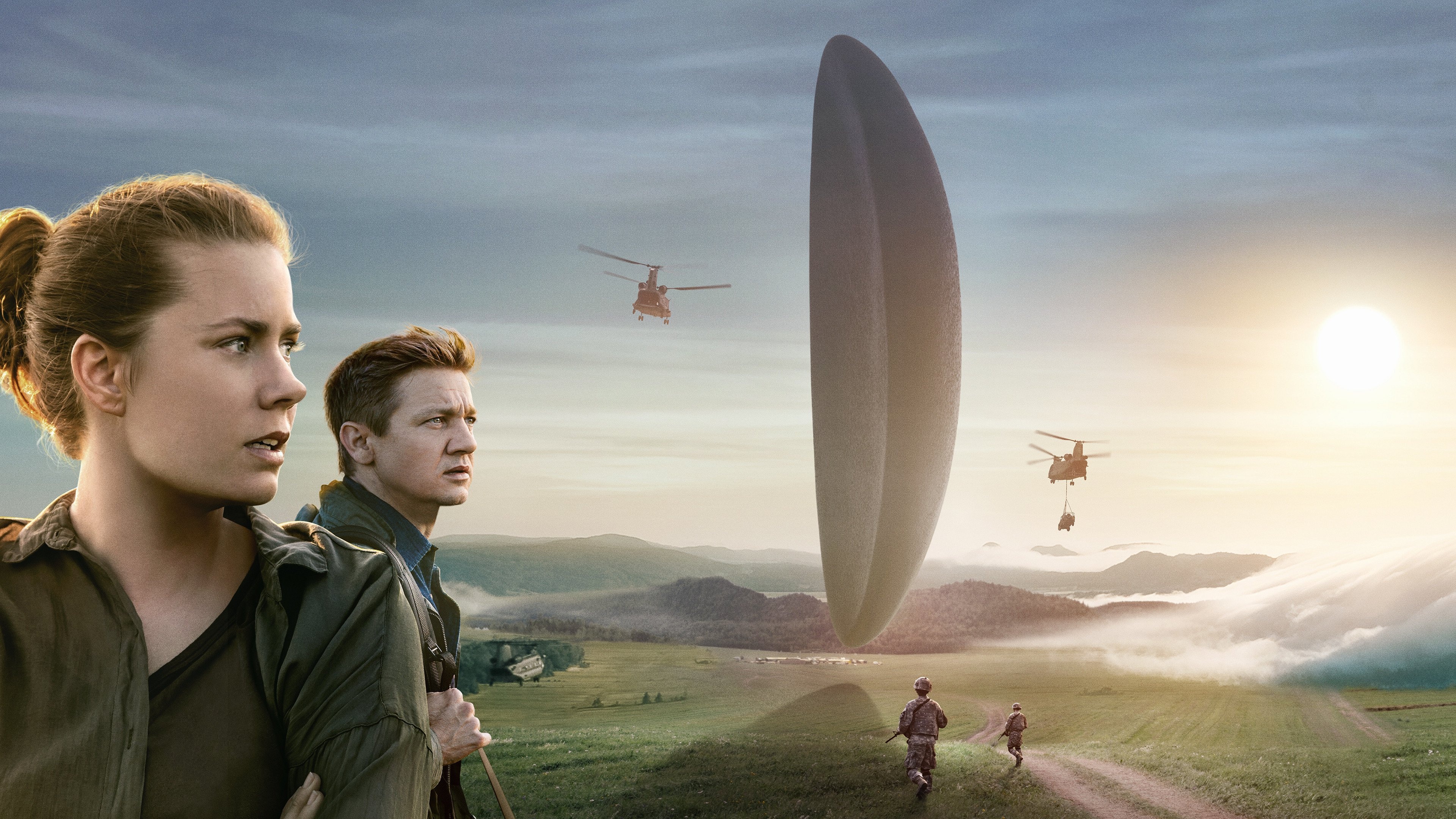 Arrival (Movie): A 2016 American science fiction drama film directed by Denis Villeneuve. 3840x2160 4K Background.