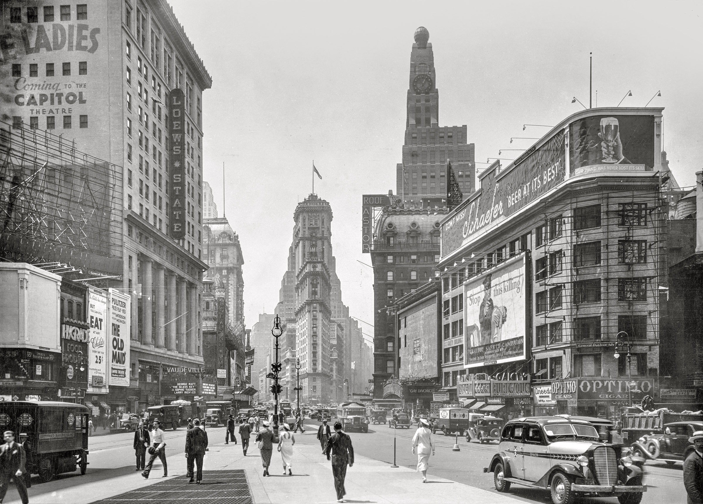 Old New York, Monochrome street photography, Flatiron building, 1930s, 2400x1730 HD Desktop
