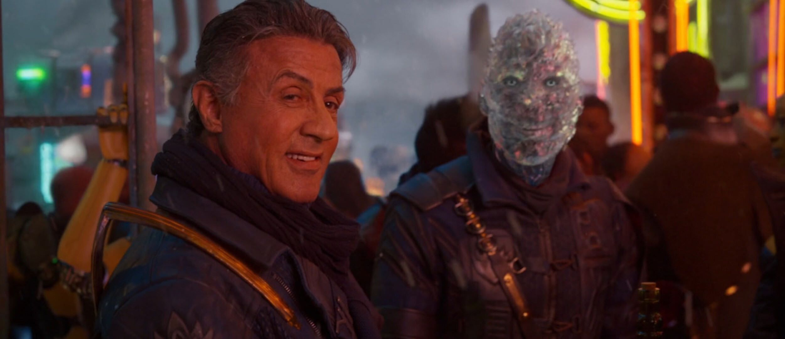 Sylvester Stallone role, Space outlaw, Alien gang leader, Galaxy defender, 2510x1080 Dual Screen Desktop