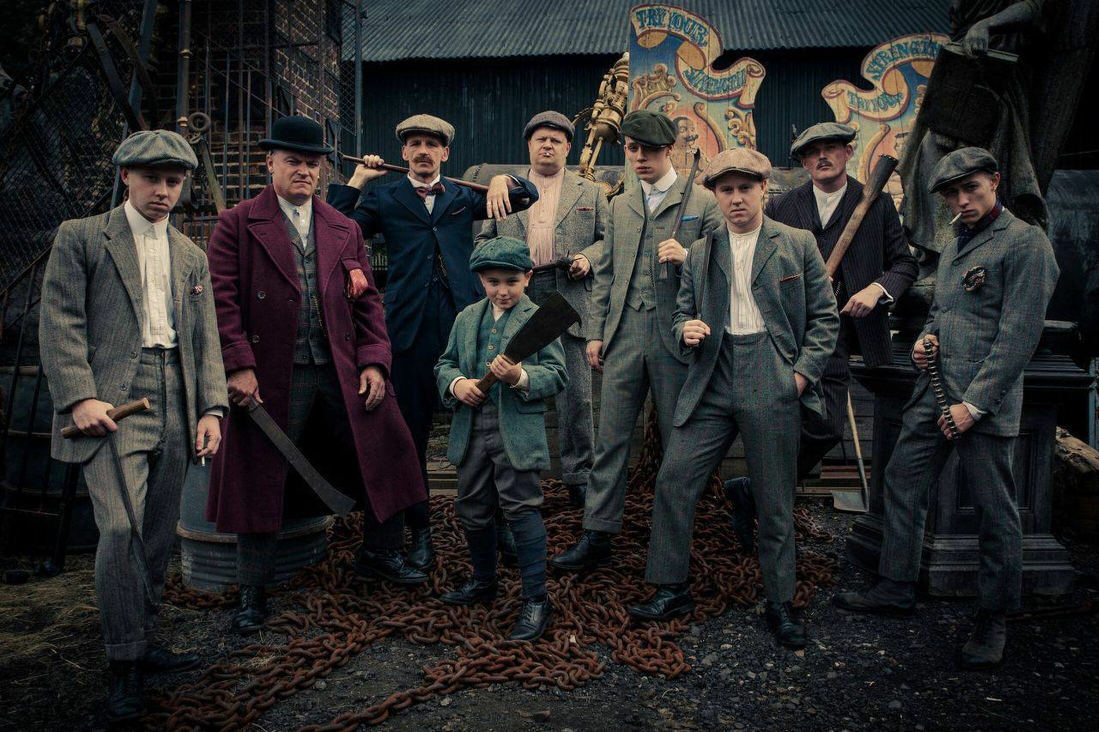 Peaky Blinders: Tom Hardy, The gang based in post-World War I Birmingham's Small Heath area. 2200x1470 HD Background.
