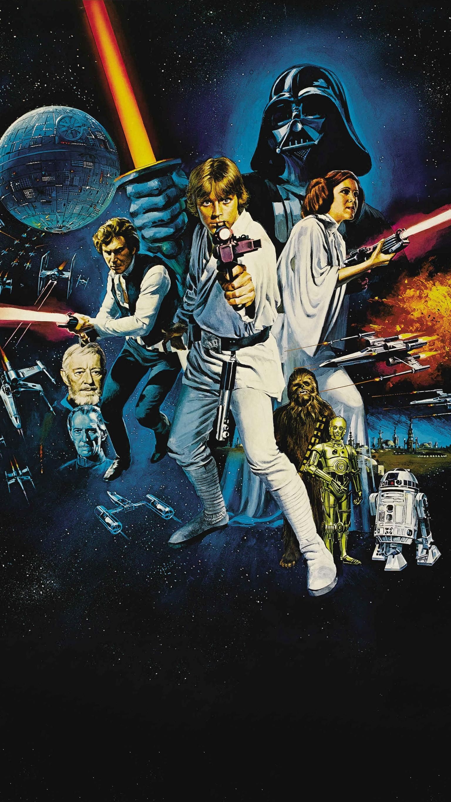 Star Wars 1977 phone, MovieMania Star Wars episodes, 1540x2740 HD Phone