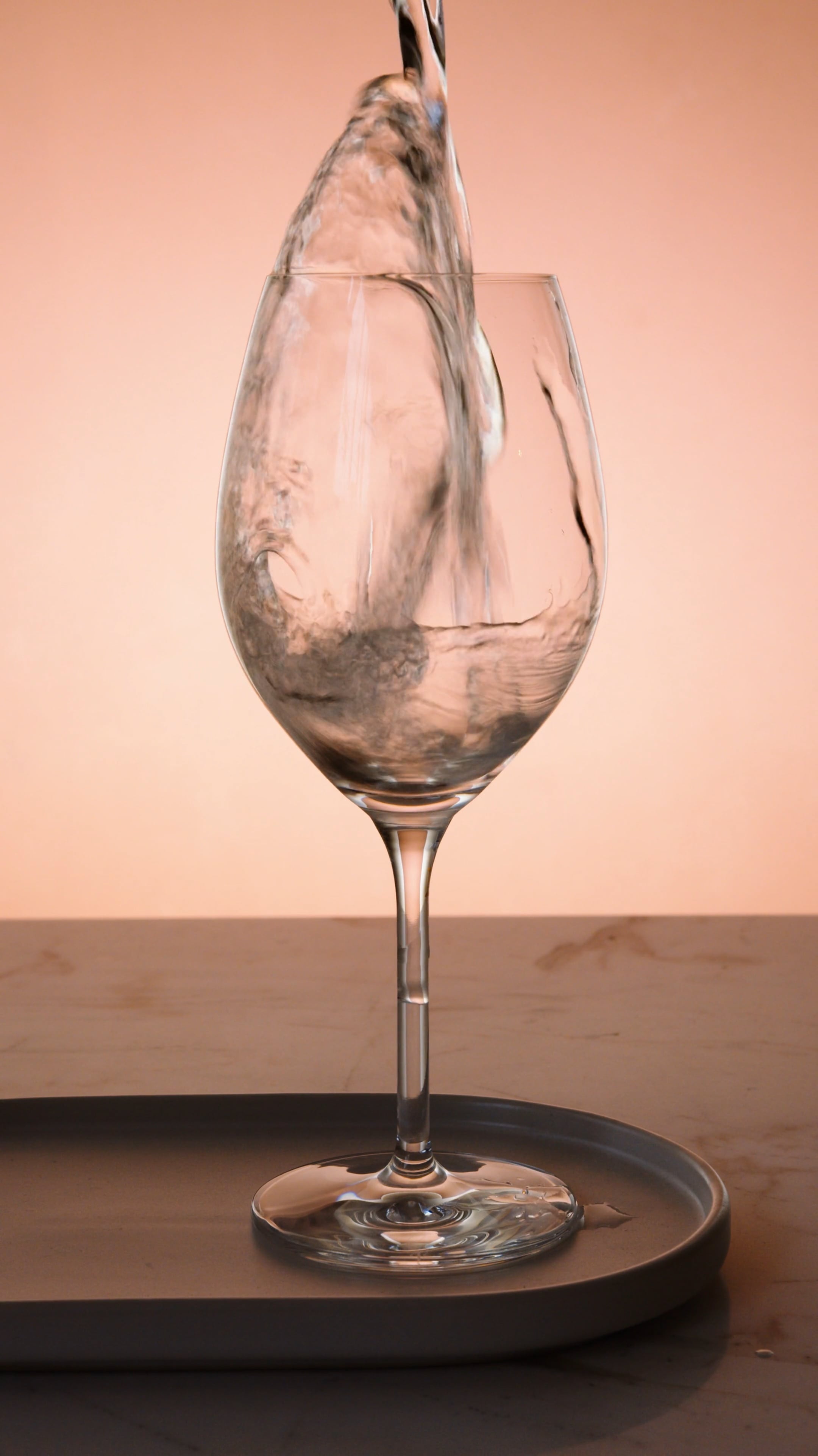 Pouring water, Glass close-up, Free stock video, Wineglass, 2160x3840 4K Phone