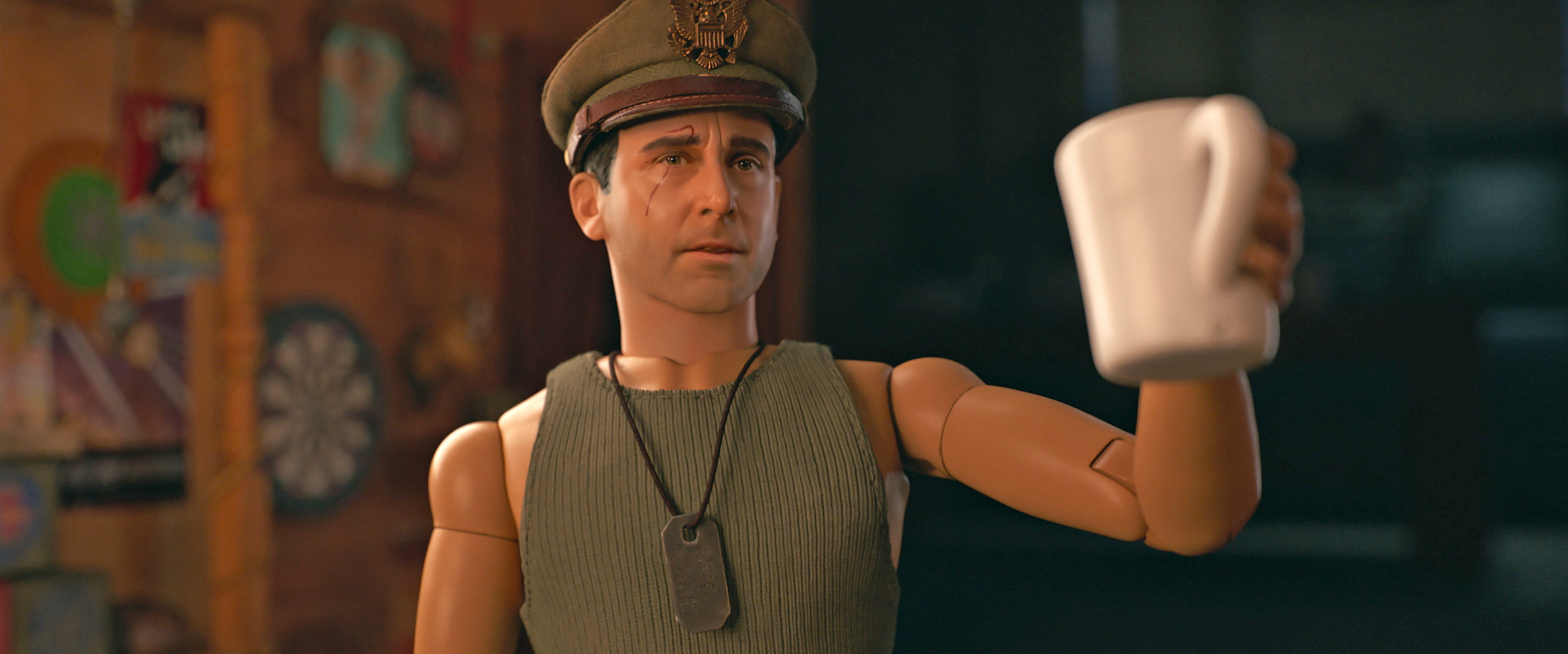 Welcome to Marwen review, Robert Zemeckis film, Uncanny valley, Dolls and art, 2880x1200 Dual Screen Desktop