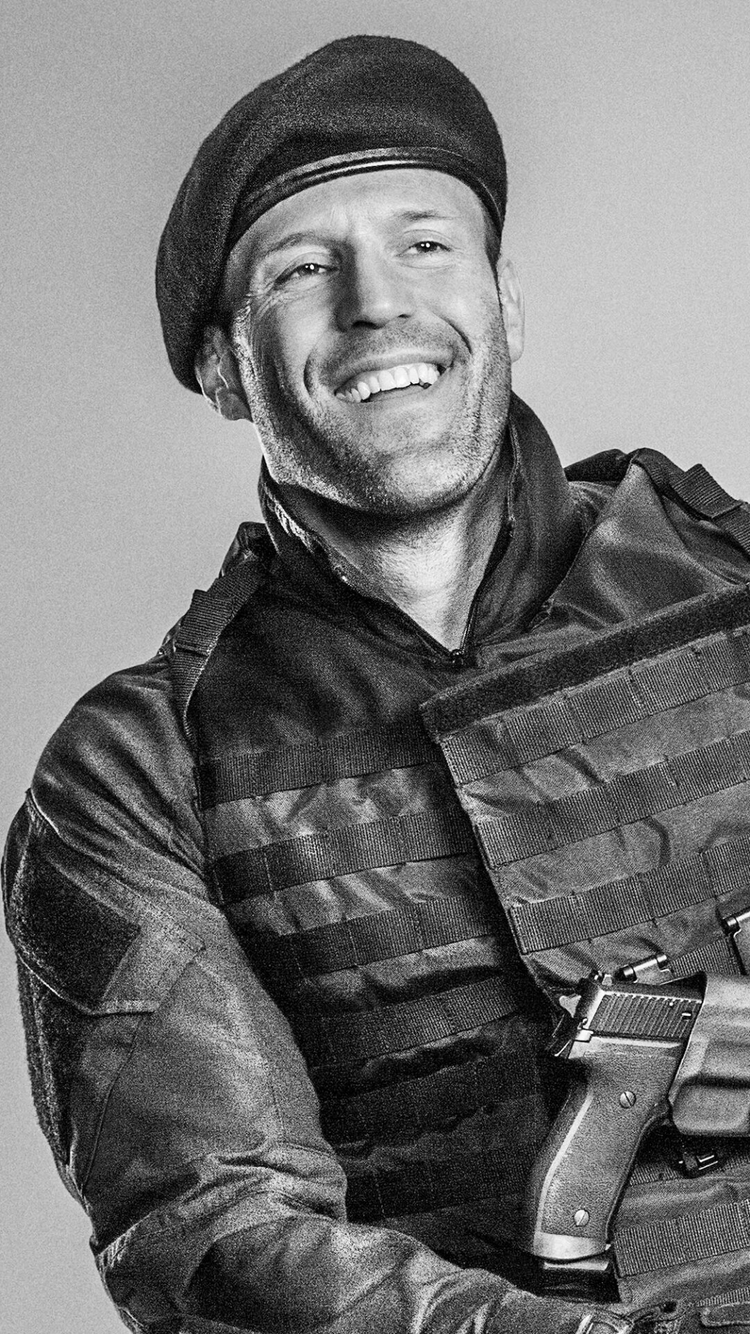 The Expendables 4: Jason Statham as Lee Christmas, The team's knife expert. 1080x1920 Full HD Wallpaper.