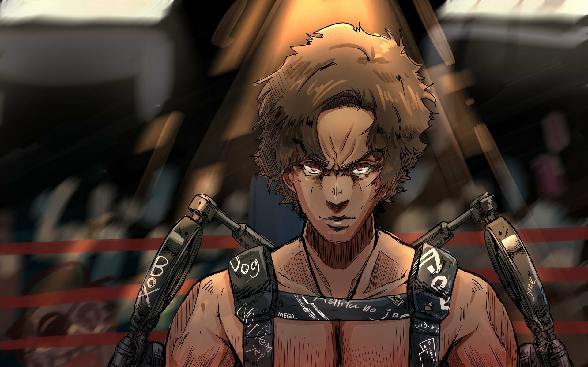 Megalo Box: Junk Dog, an underground boxer from the outskirts of town whose real name is unknown. 1920x1200 HD Wallpaper.