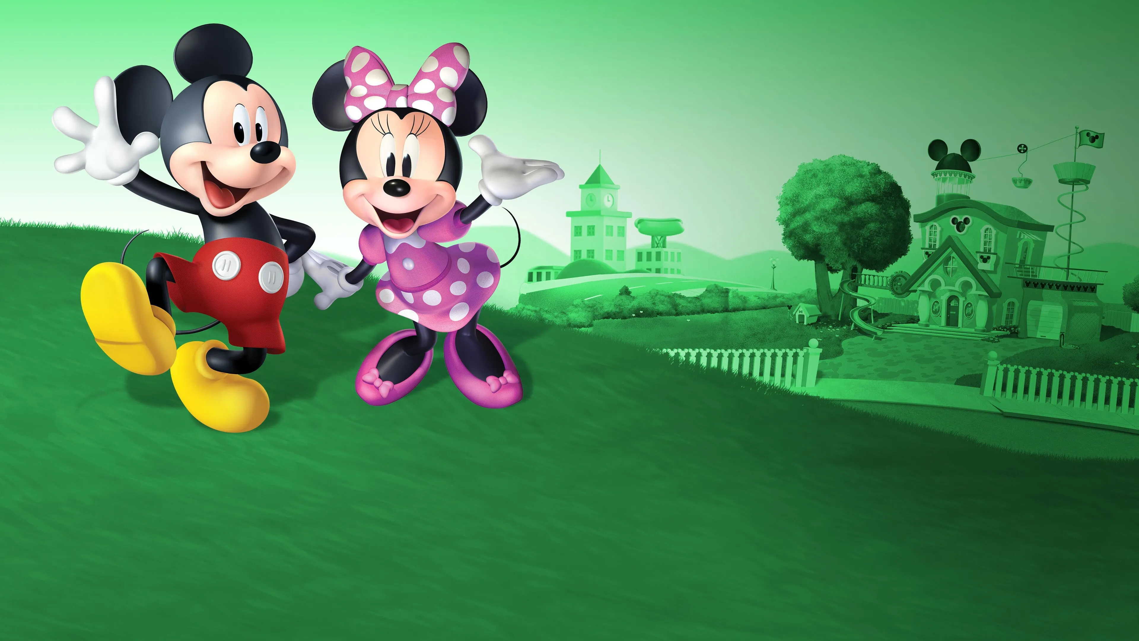 Minnie Mouse, Disney's Bedtime Hotline, Christmas character, Cartoon, 3840x2160 4K Desktop