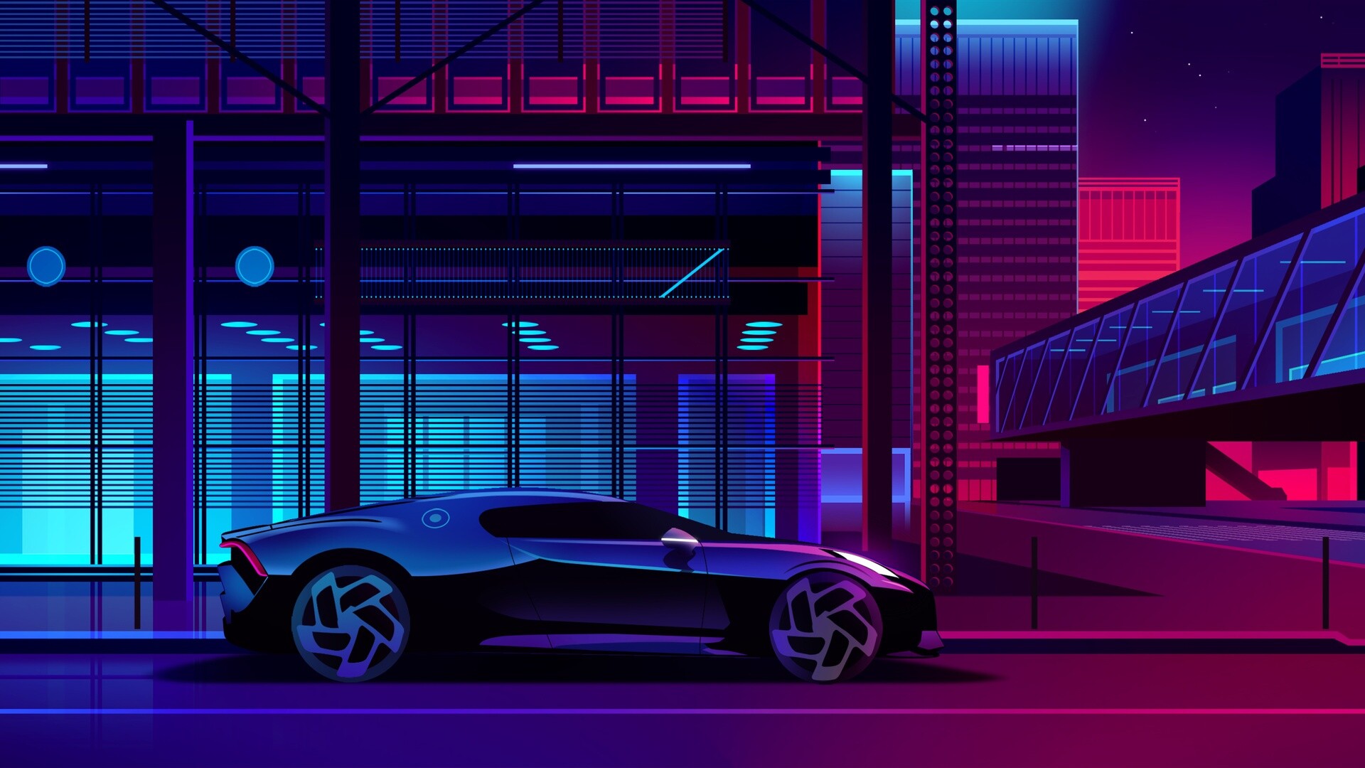 Neon: Used to create unique and memorable visuals. 1920x1080 Full HD Wallpaper.