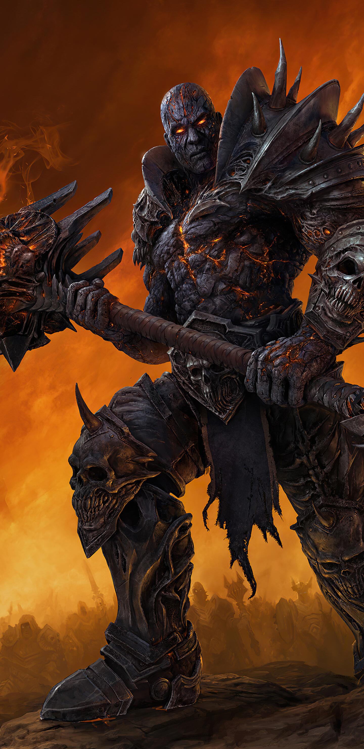 World of Warcraft: WoW Shadowlands, Bolvar Fordragon, Jailer of the Damned. 1440x2960 HD Wallpaper.