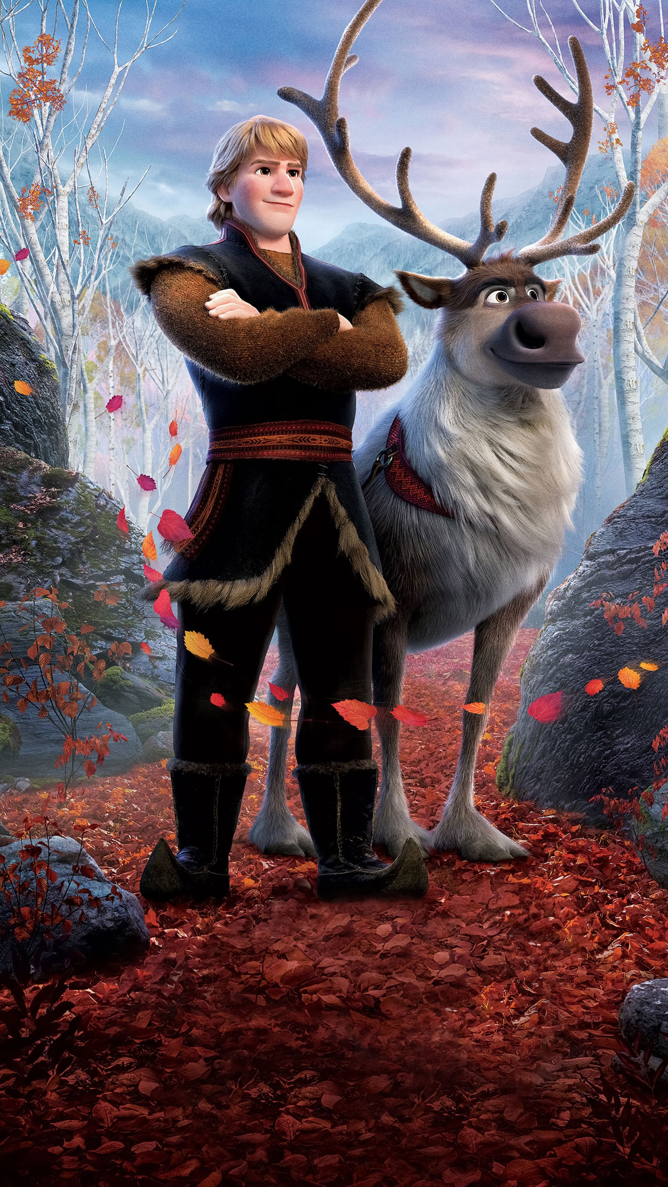 Sven, Frozen animation, Reine des neiges, Image, 2160x3840 4K Phone