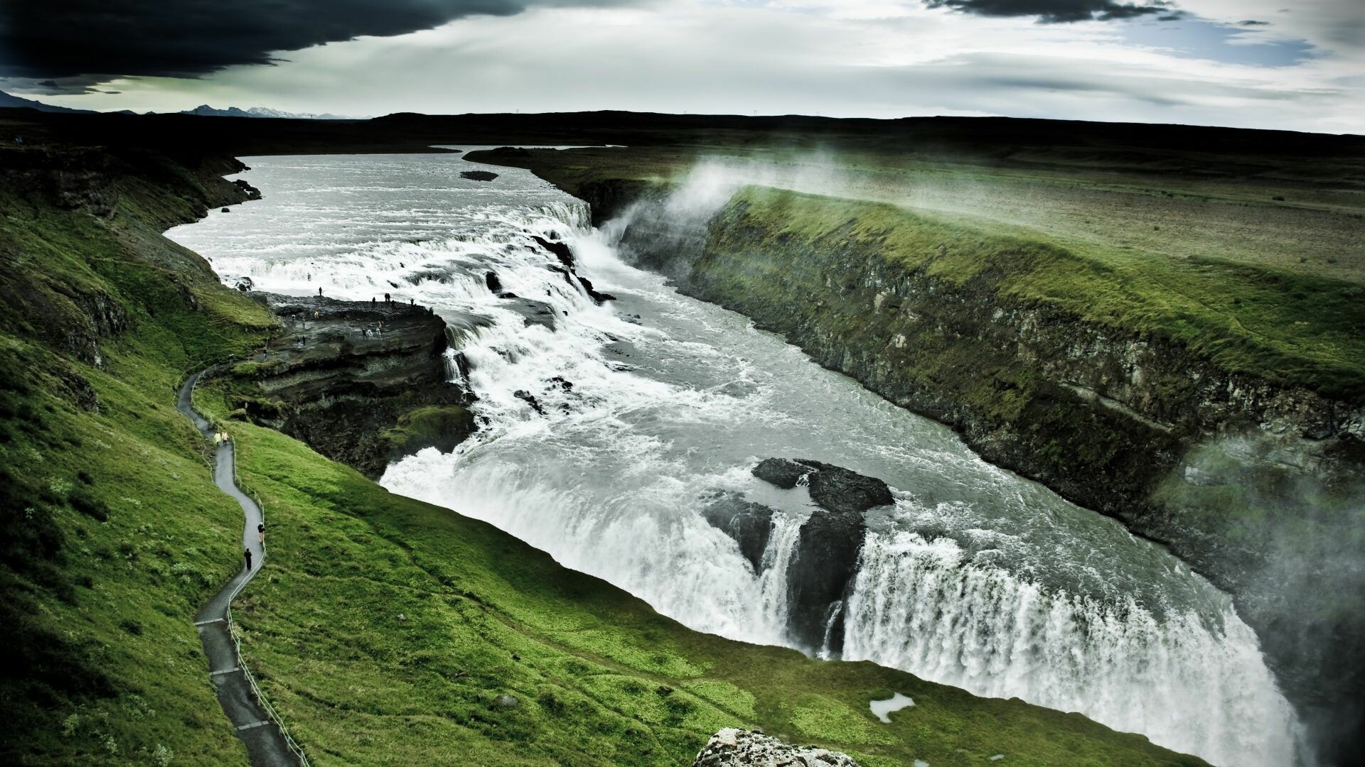 Gullfoss Waterfall, Majestic power, Natural wonder, Iceland travels, 1920x1080 Full HD Desktop