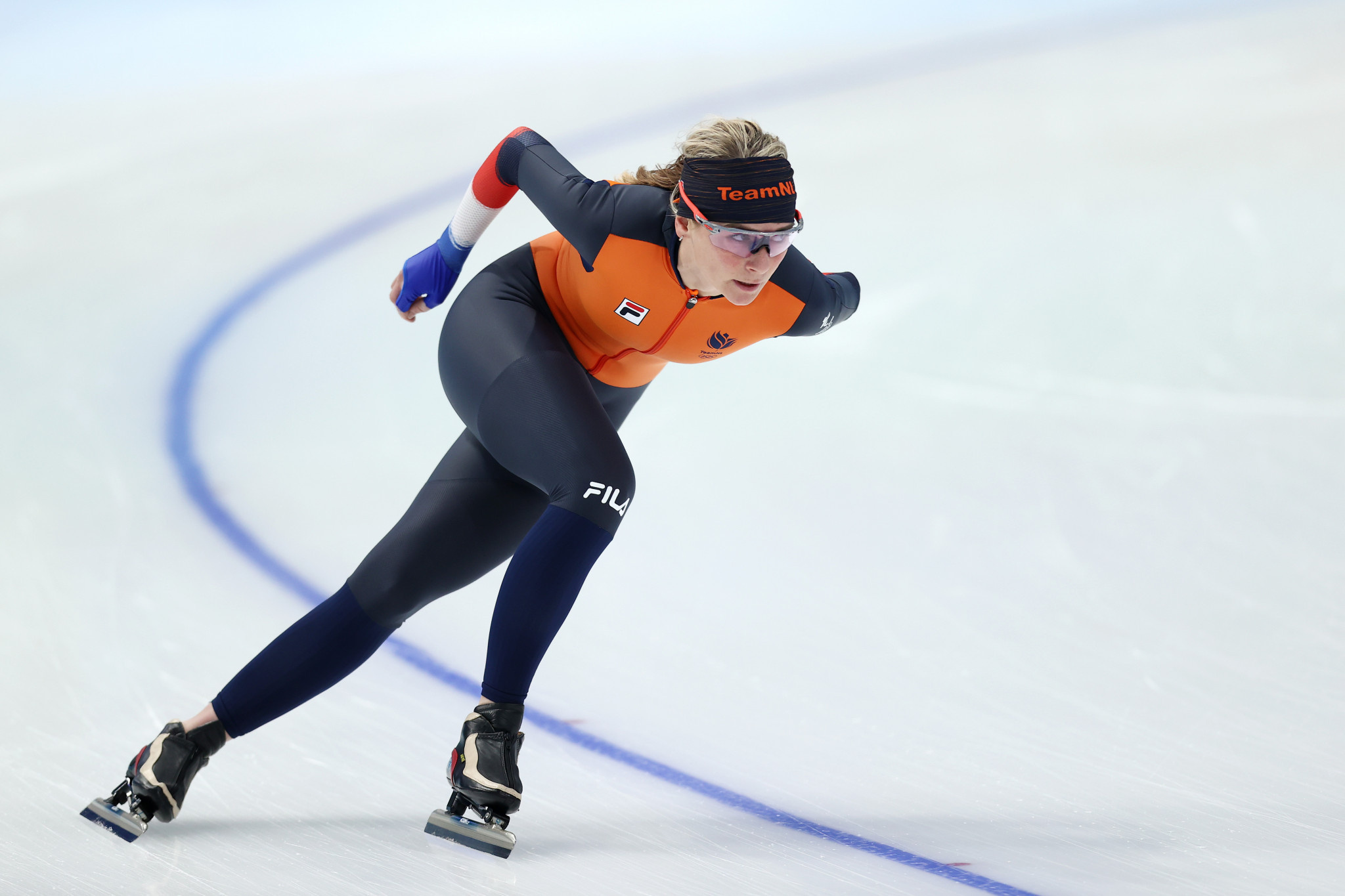 Speed Skating: Dutch team, Beijing 2022, Jutta Leerdam, The reigning world champion, A trendsetter on and off the ice. 2050x1370 HD Background.