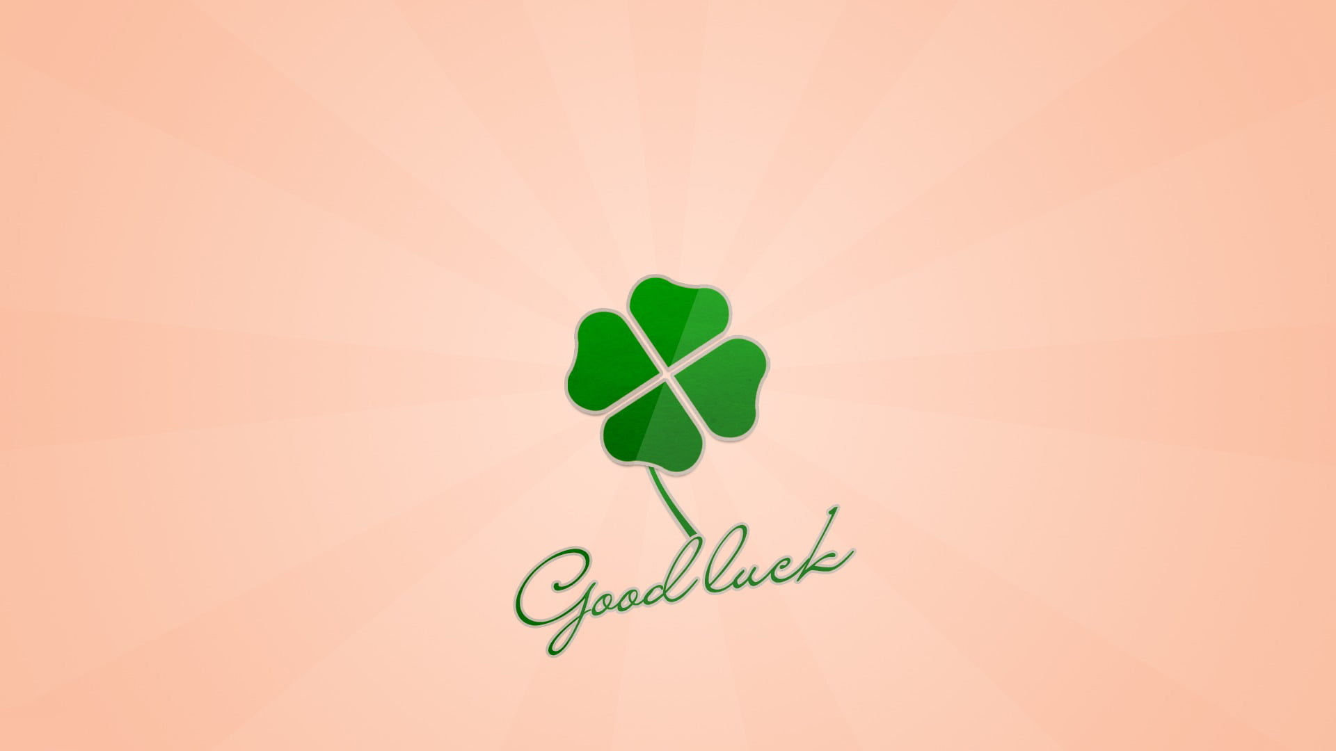 Good Luck: A lucky symbol, Each leaf is believed to represent something: faith, hope, love, luck. 1920x1080 Full HD Background.