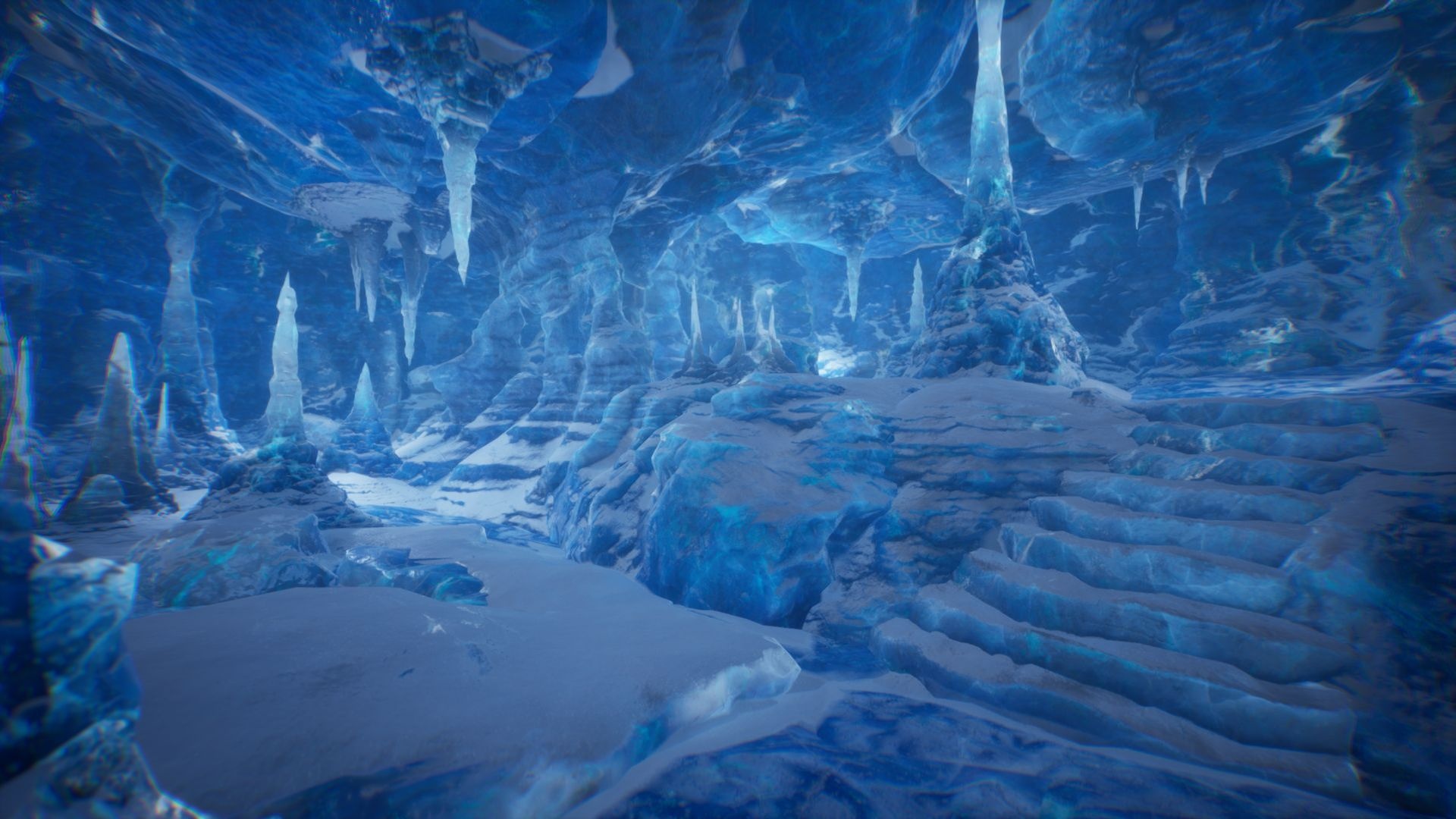 Ice Cave, Mysterious beauty, Props UE marketplace, Frozen enchantment, 1920x1080 Full HD Desktop