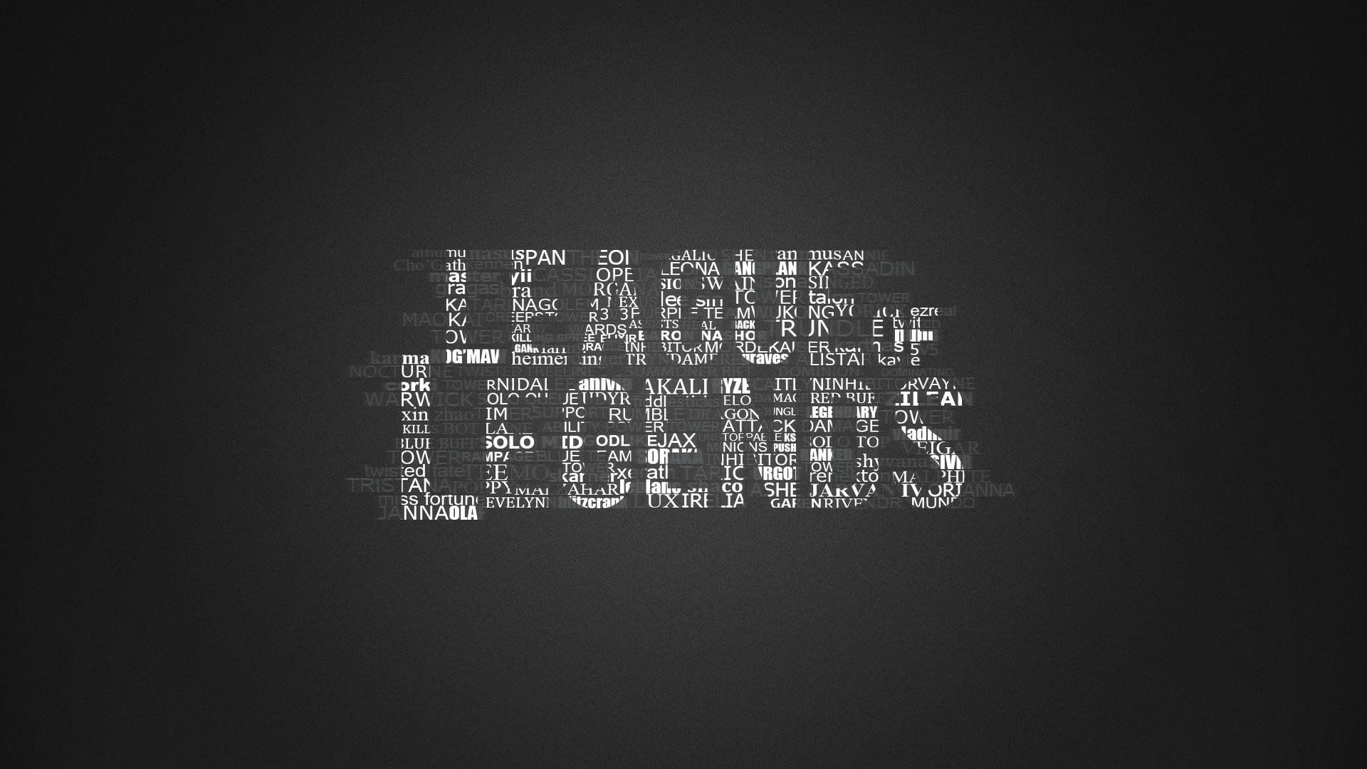 League of Legends, Gaming, Logo, Typography, 1920x1080 Full HD Desktop