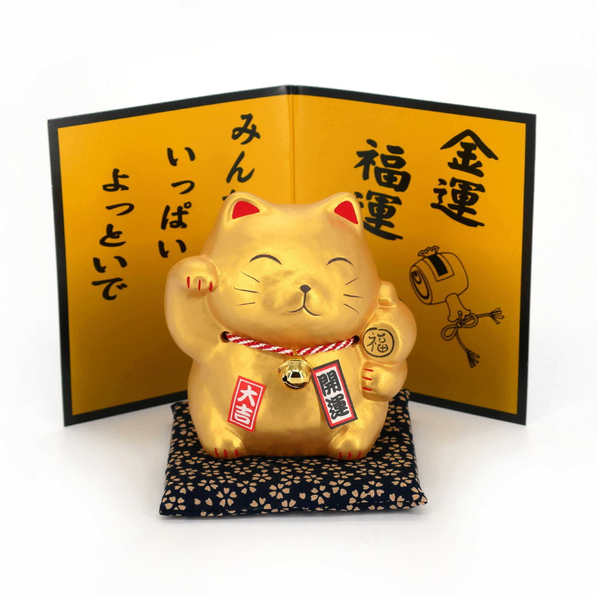 Japanese Lucky Cat, Chokin Bako, Golden Figurines, Wealth and Good Luck, 2000x2000 HD Handy