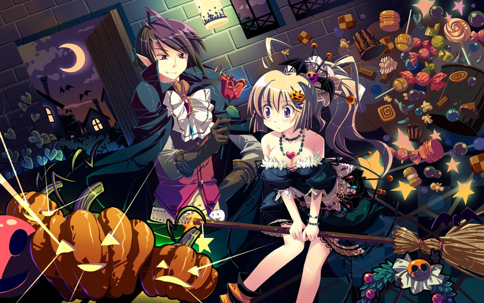 Anime Halloween wallpapers, Kawaii anime girl, 1920x1200 HD Desktop