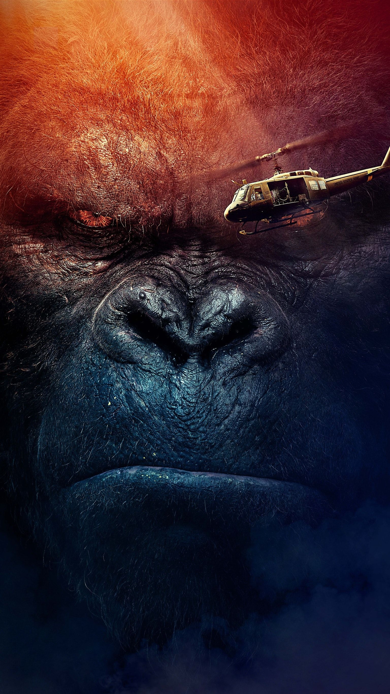 King Kong: Skull Island, the second film in Legendary Pictures' MonsterVerse. 1540x2740 HD Background.