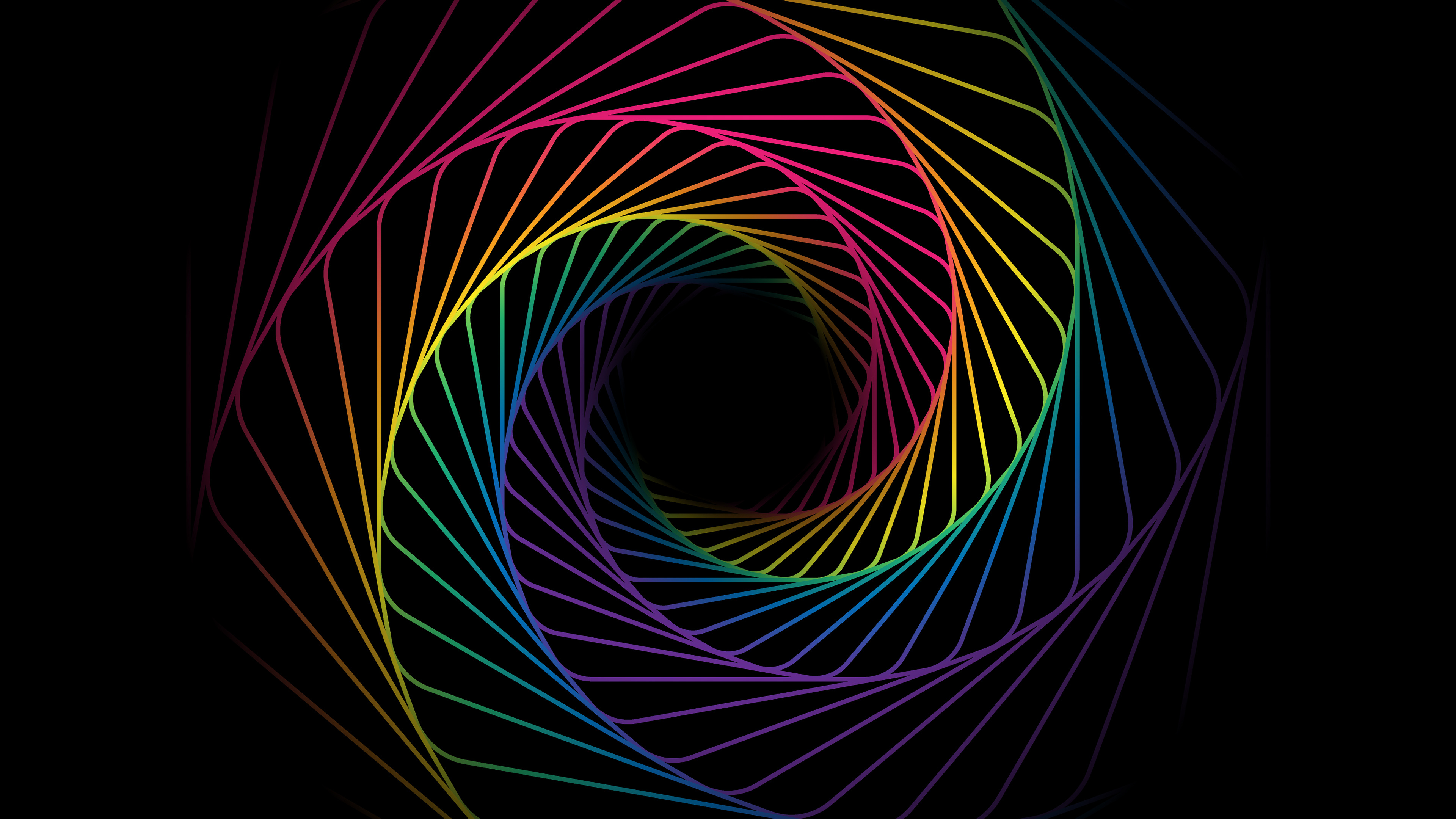 Cosmic rainbow swirl, Multicolor 4K, Desktop mobile tablet, 3840x2160 4K Desktop