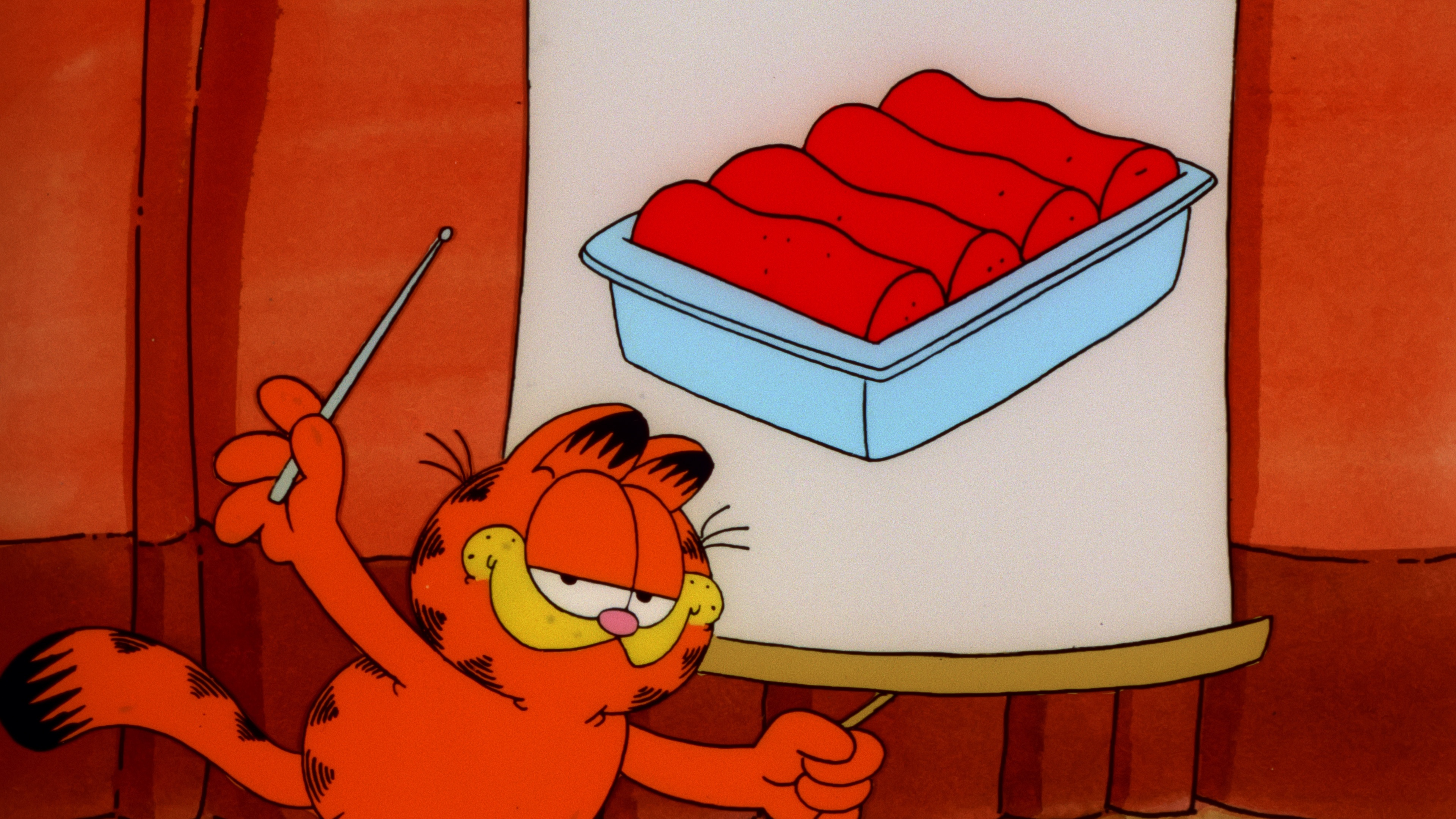 Garfield and Friends, Stand-up mouse, Happy Garfield Day, 1994, 3840x2160 4K Desktop