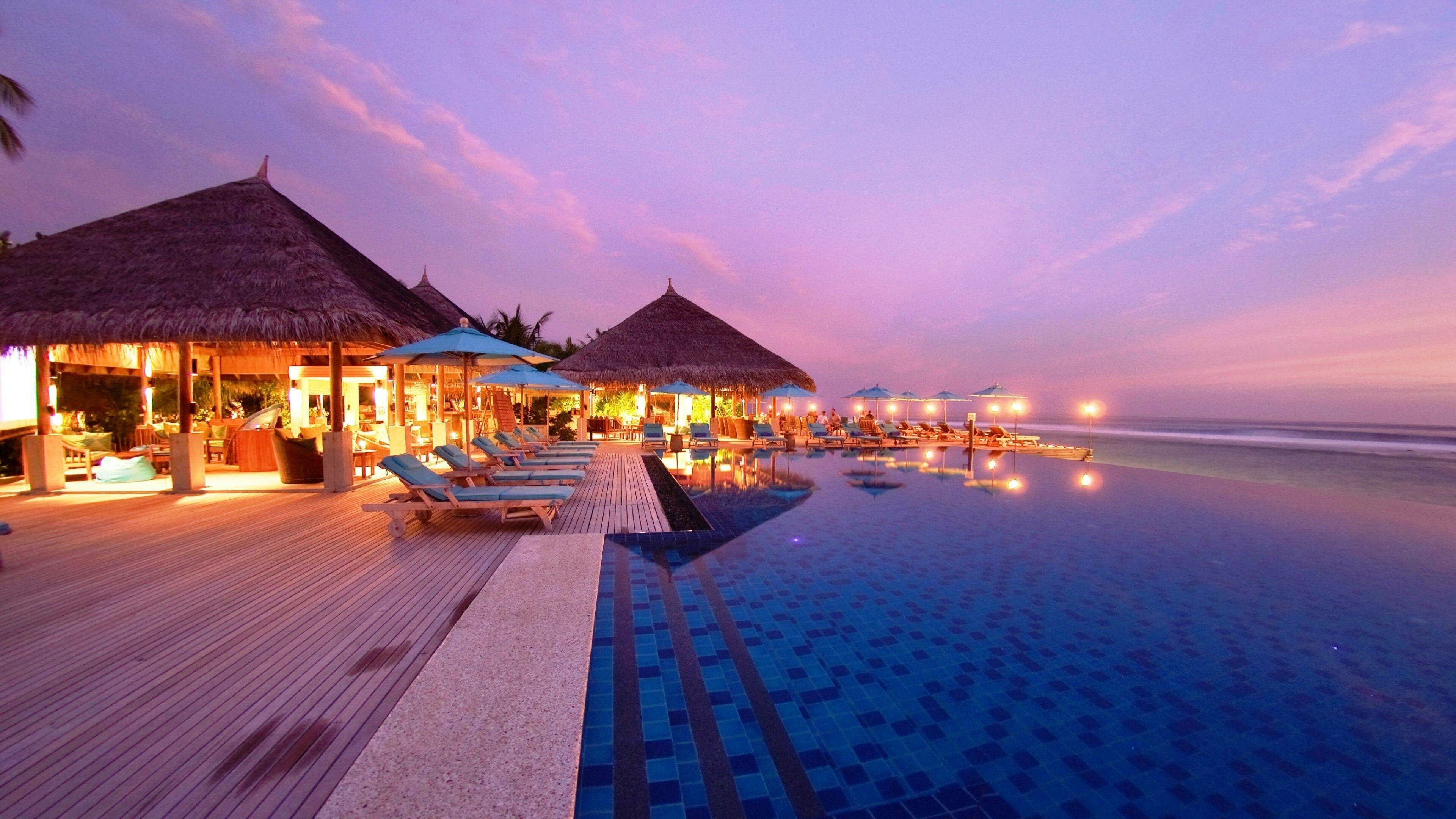The Maldives, Dreamy beaches, Serene landscapes, Breathtaking views, 3840x2160 4K Desktop