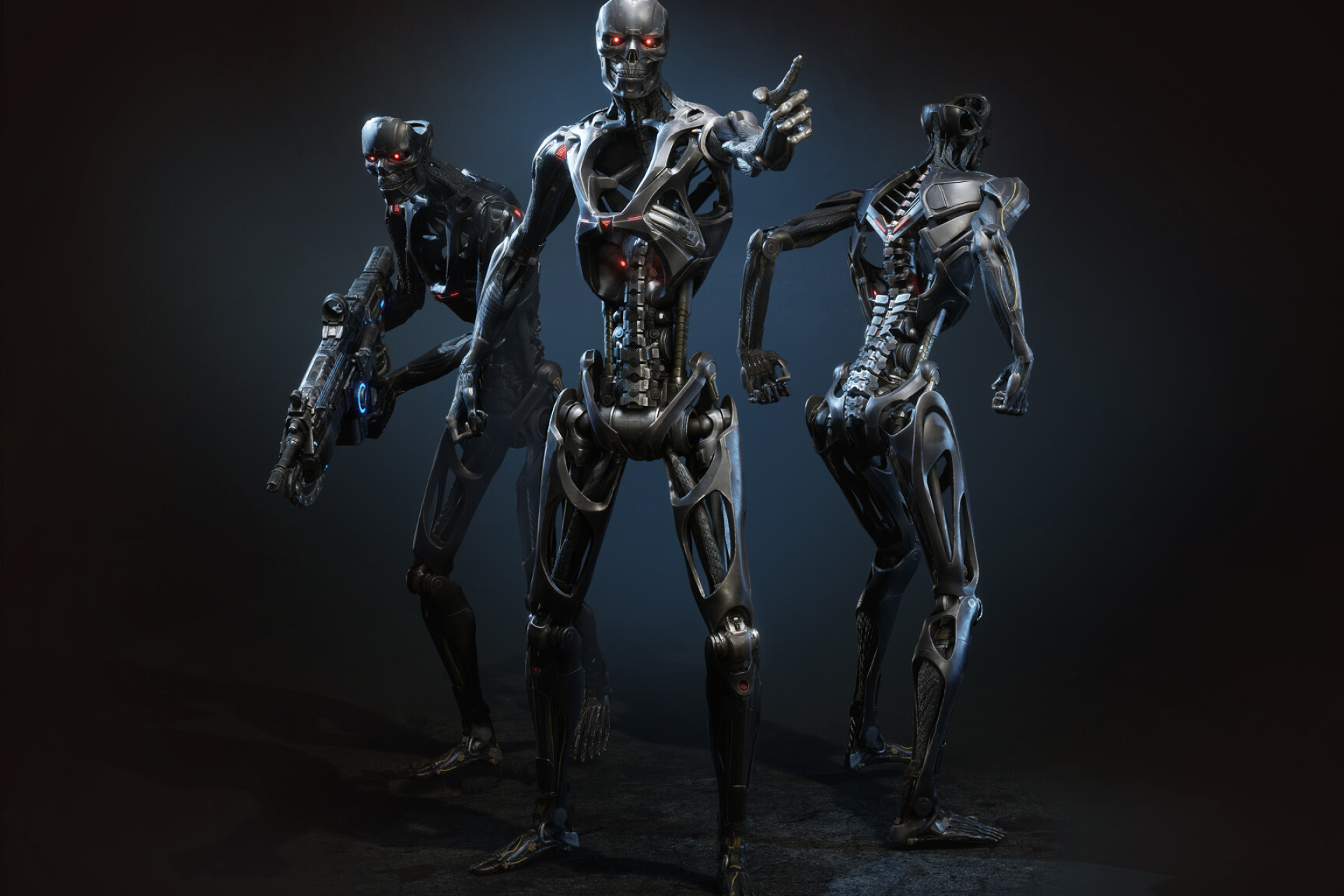 Terminator: Dark Fate: A deadly Rev-9, Endoskeleton, Gabriel Luna. 1920x1280 HD Wallpaper.
