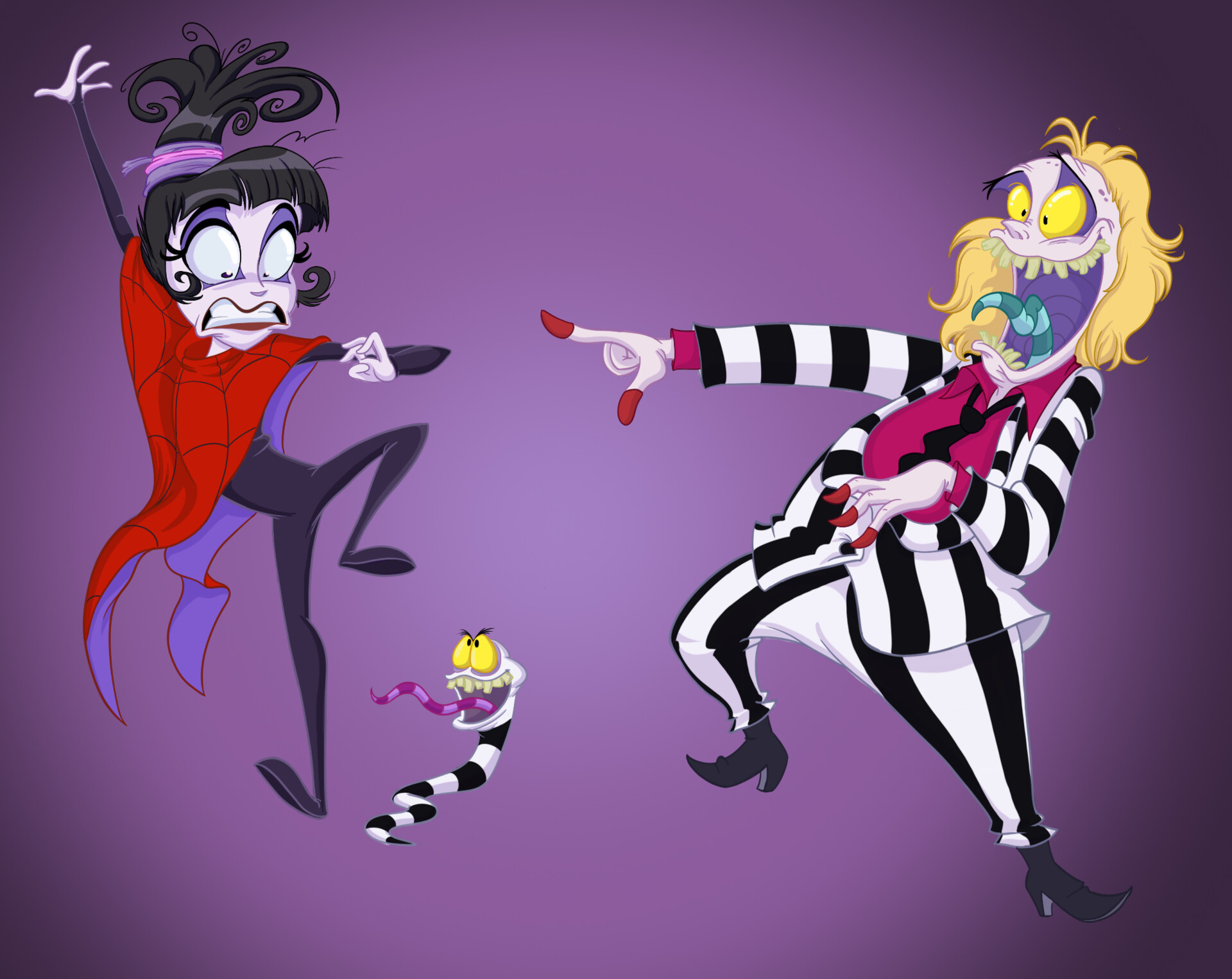 Beetlejuice (Cartoon): The oldest son of Gnat and Bee Juice, known throughout the Neitherworld as a prankster. 1920x1530 HD Wallpaper.