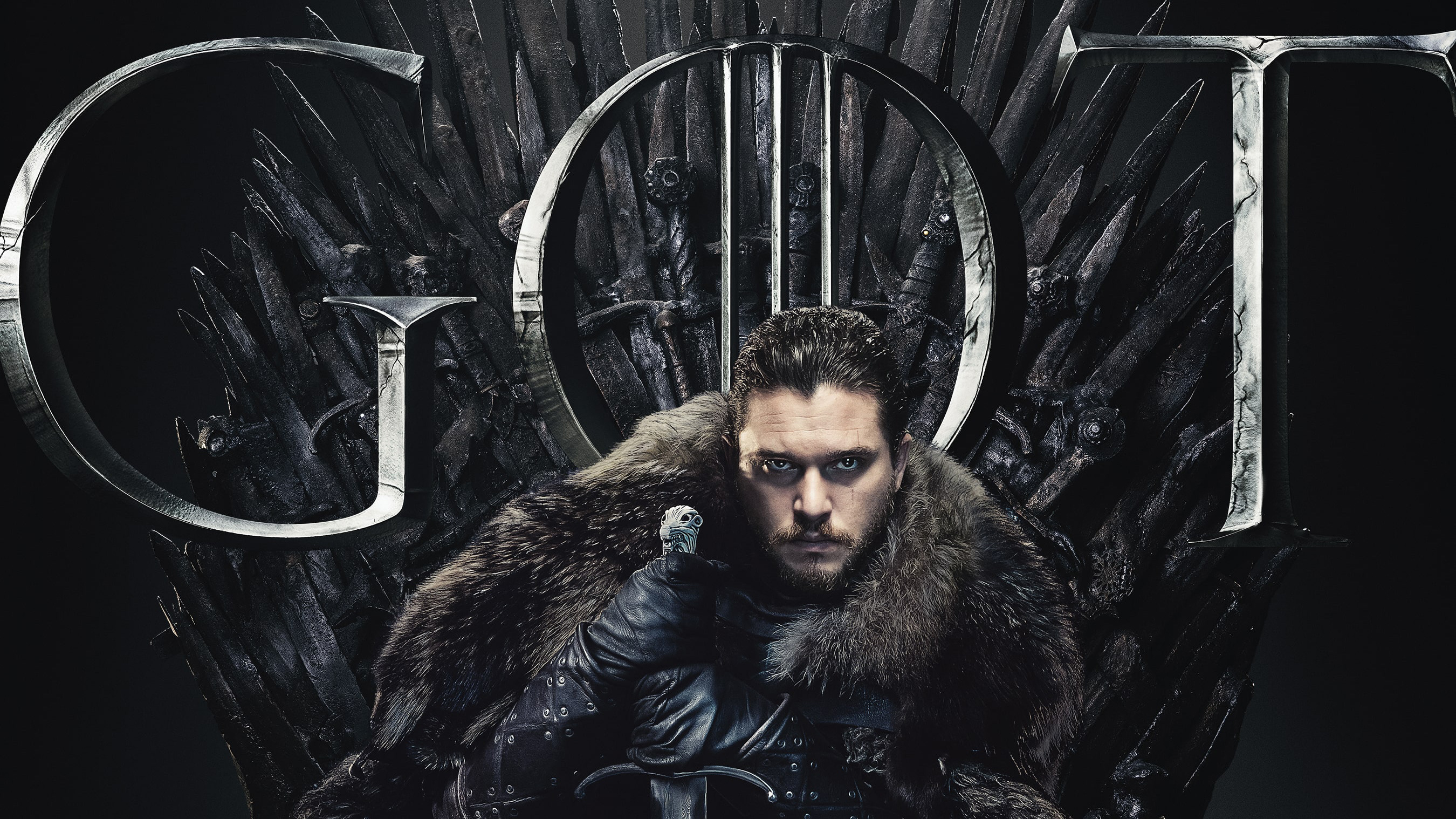 Jon Snow, Game of Thrones, Season 8, Poster, 2700x1520 HD Desktop