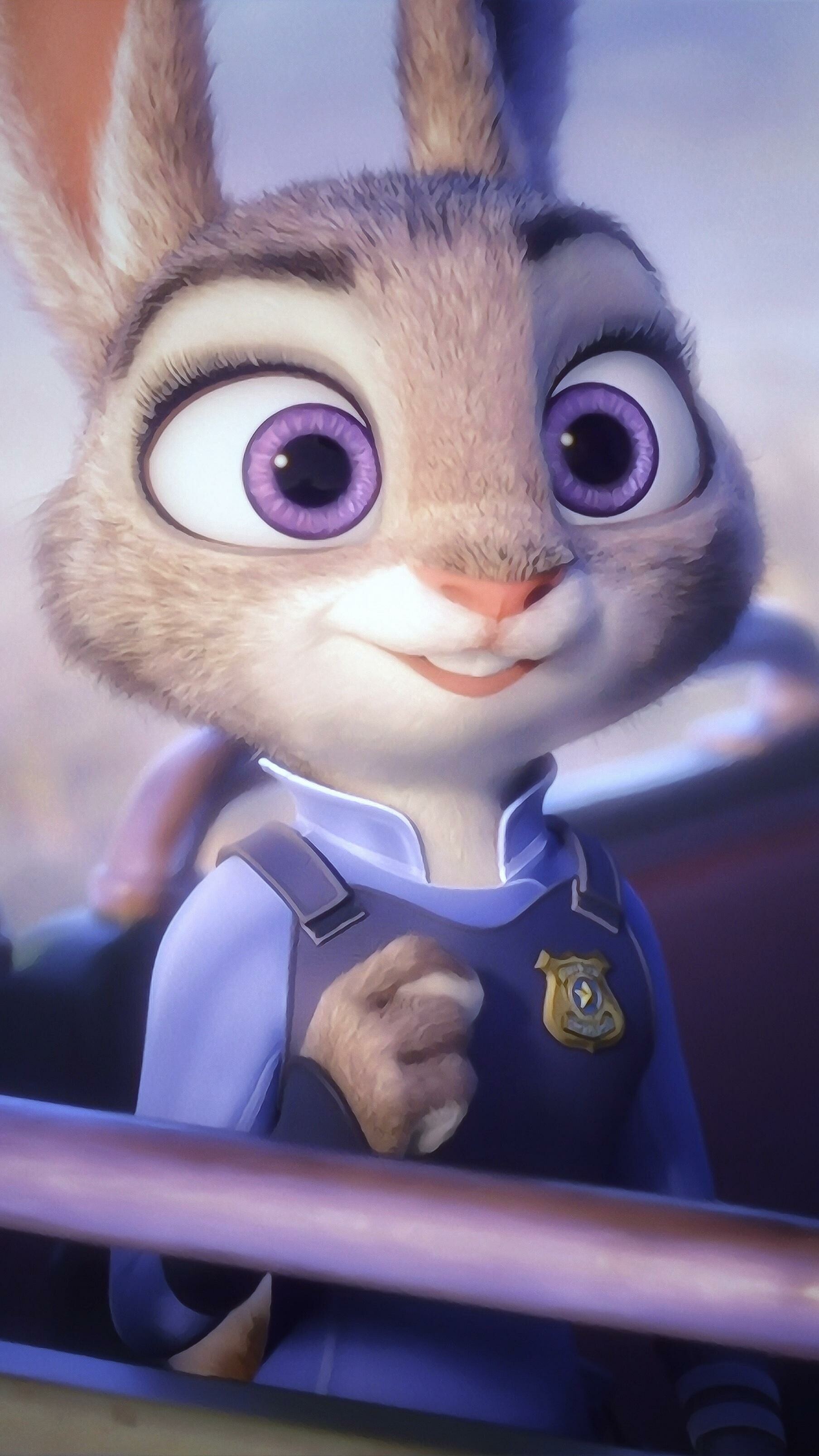 Zootopia: In a world populated by anthropomorphic mammals, Judy Hopps, a rabbit from a rural town called Bunnyburrow, fulfills her childhood dream of becoming a police officer. 1810x3220 HD Background.