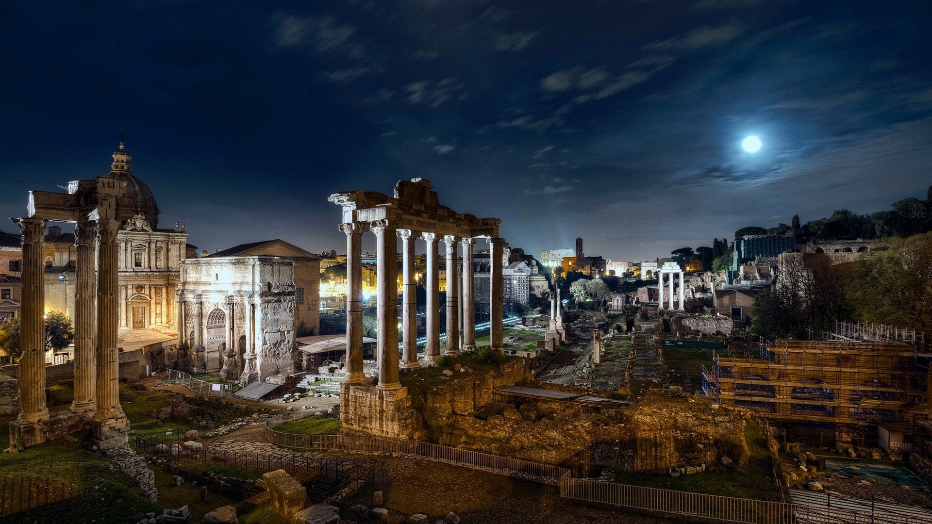 Rome Skyline, Roman Forum, Italy's ancient past, Cultural treasure, 1920x1080 Full HD Desktop
