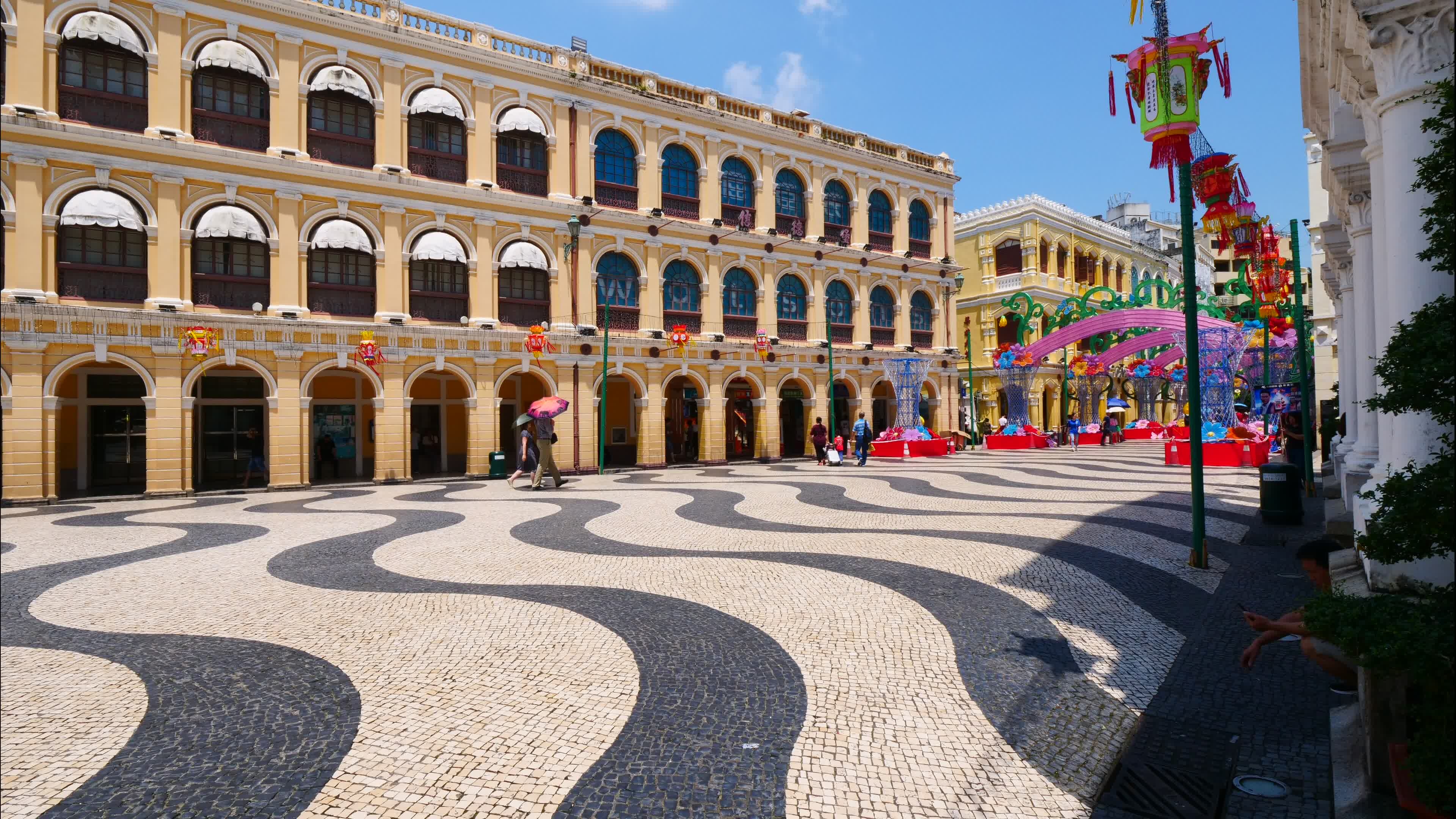 Beautiful Macau architecture, Cityscape video, Stock footage, Artistic beauty, 3840x2160 4K Desktop