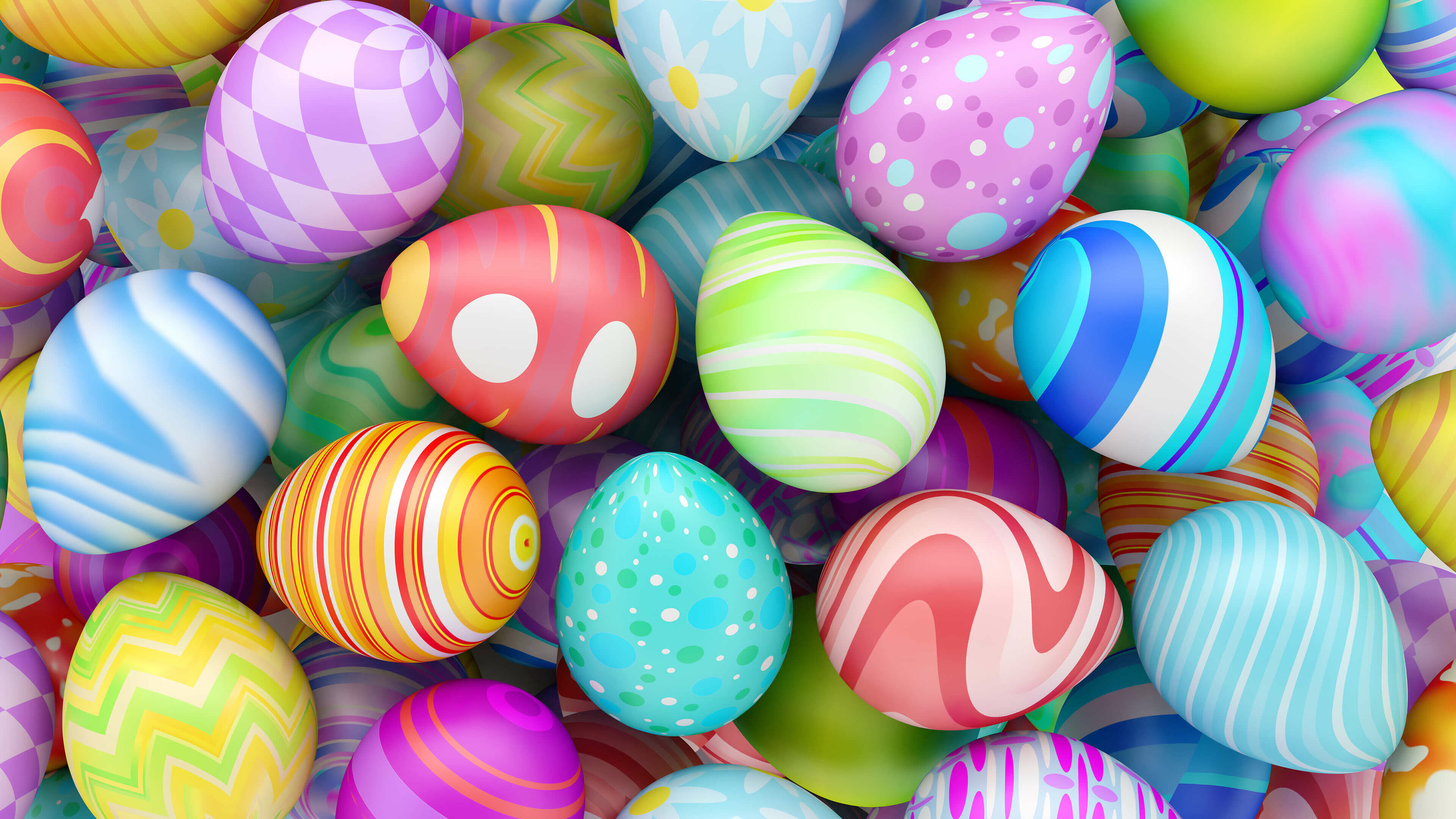 Easter: Eggs, Also called Pascha or Resurrection Sunday, Holiday. 3840x2160 4K Wallpaper.