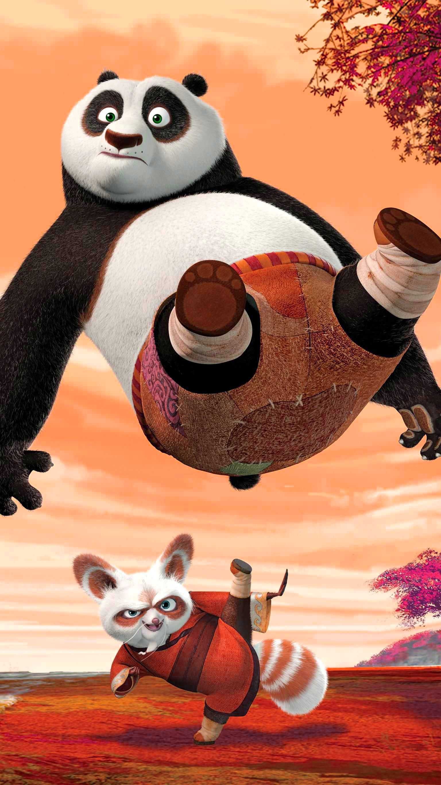Kung Fu Panda, Engaging background, Animated adventure, Eye-catching visuals, 1540x2740 HD Handy