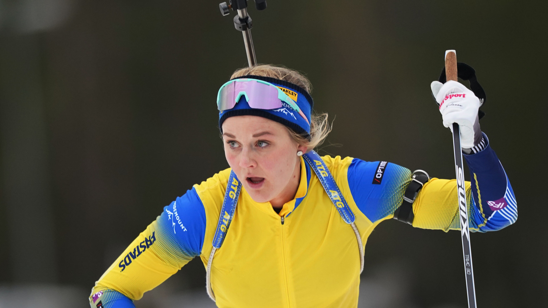 Stina Nilsson, Skiing competitions, Skidskytte, Athlete's journey, 1920x1080 Full HD Desktop