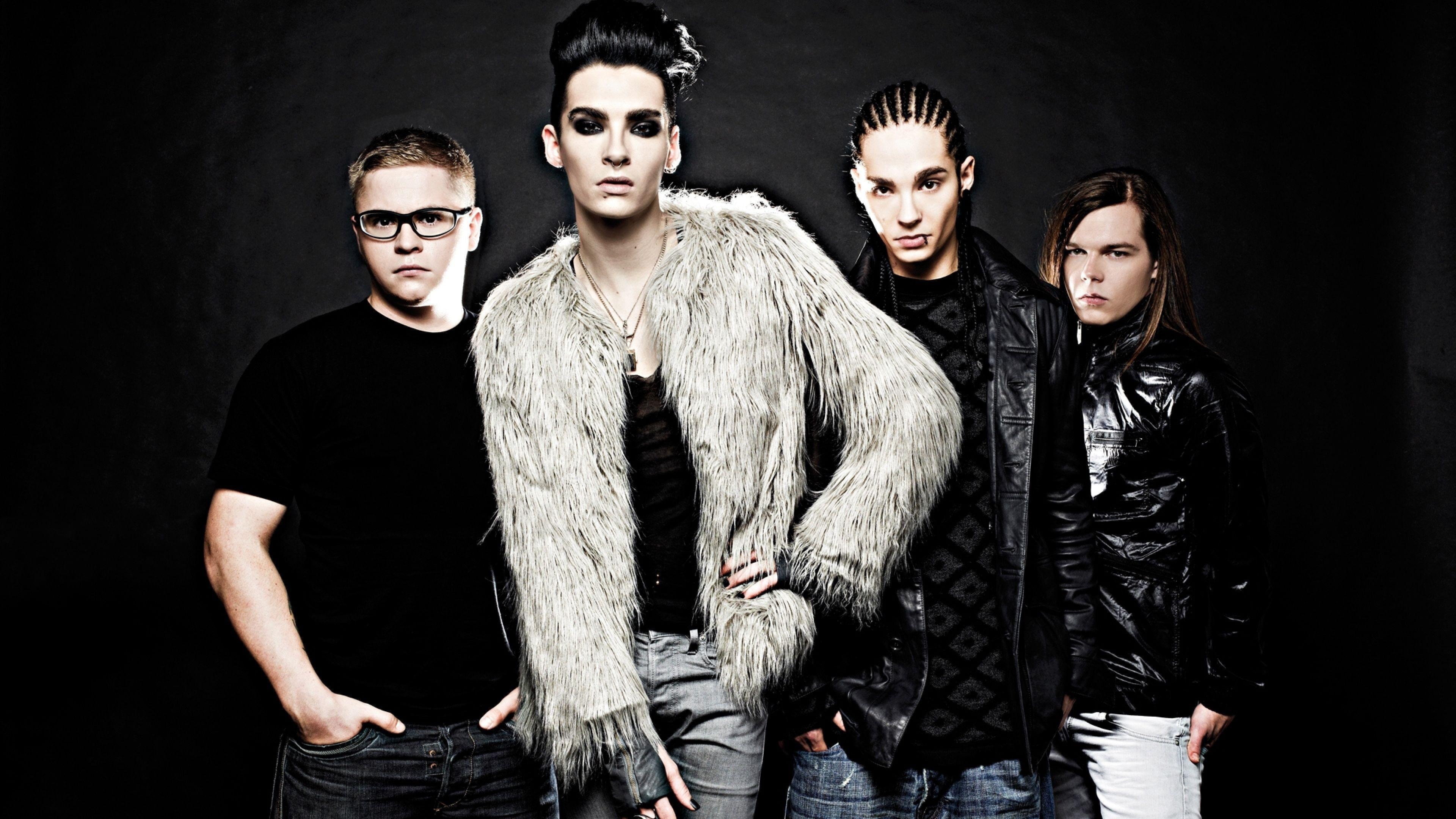 Tokio Hotel: A German pop-rock band, Founded in 2001. 3840x2160 4K Background.