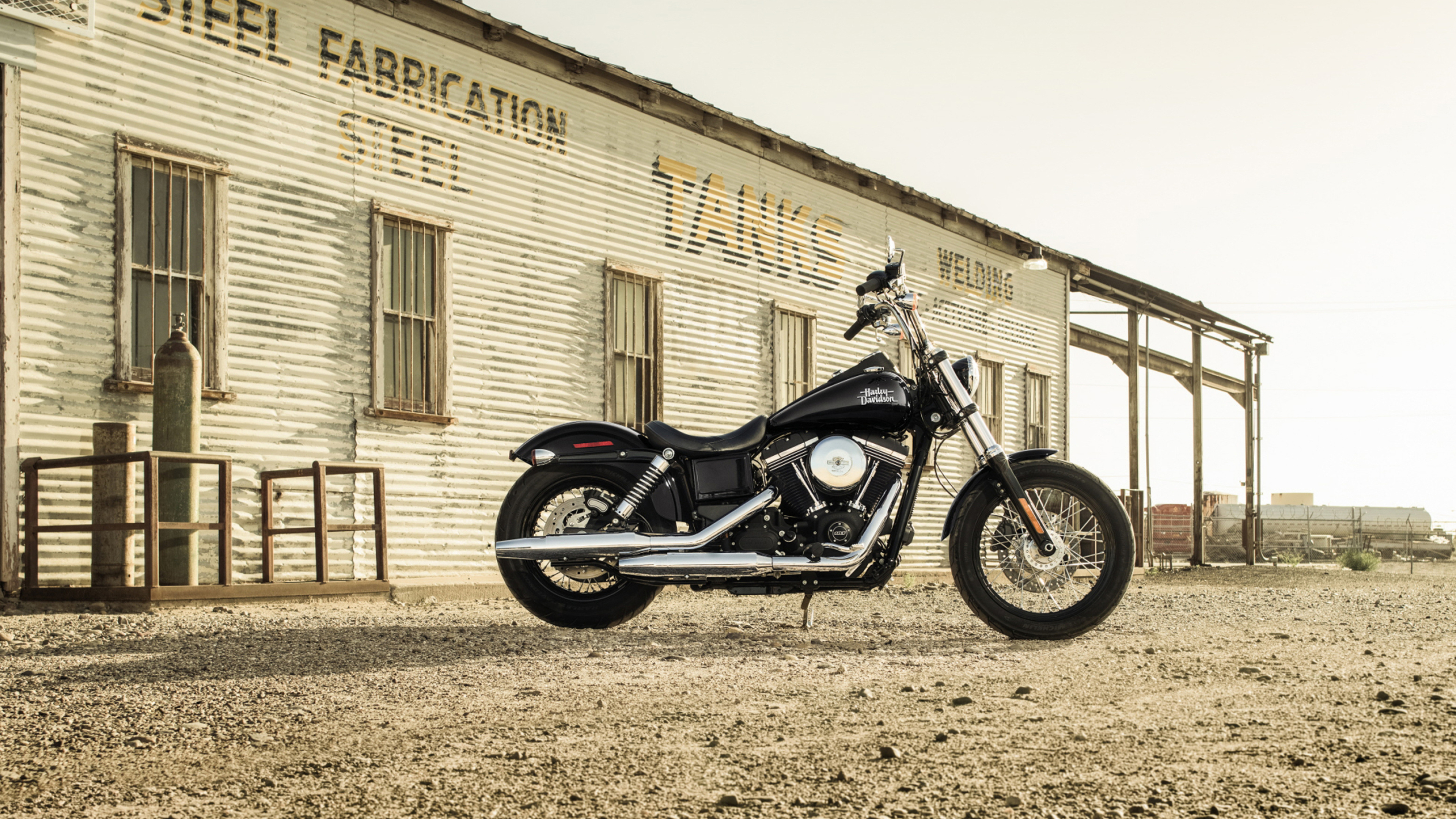 Harley-Davidson Street Bob, Dyna series, 2017 model, Rugged motorcycles, 3840x2160 4K Desktop