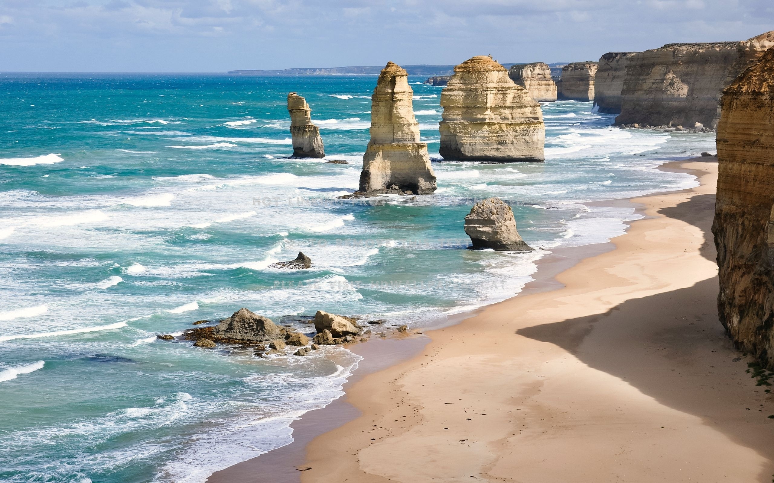 Twelve Apostles, Australia ocean beach, Beautiful seascape, Coastal beauty, 2560x1600 HD Desktop