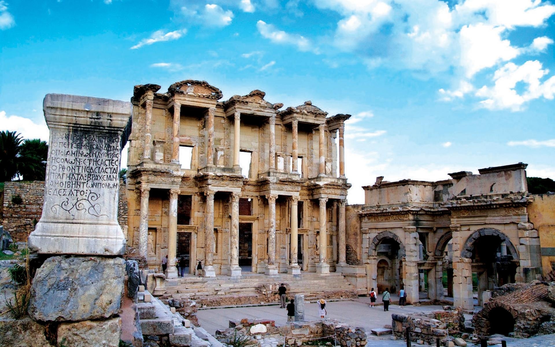 Ephesus heritage, Man-made wonder, 4K scenery, Ephesus pictures, 1920x1200 HD Desktop
