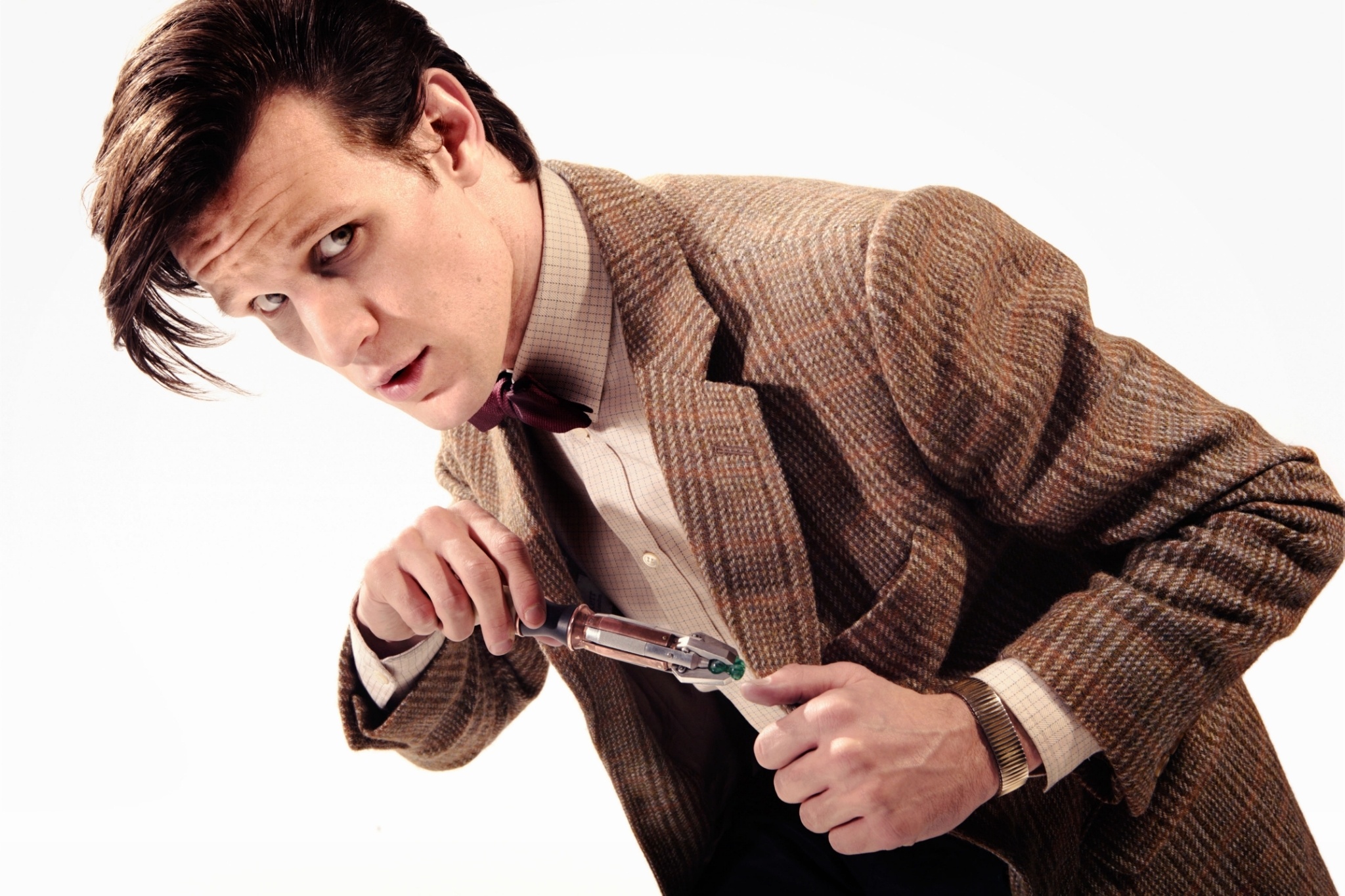 Doctor Who, Matt Smith, White background, Kindle wallpaper, 2050x1370 HD Desktop