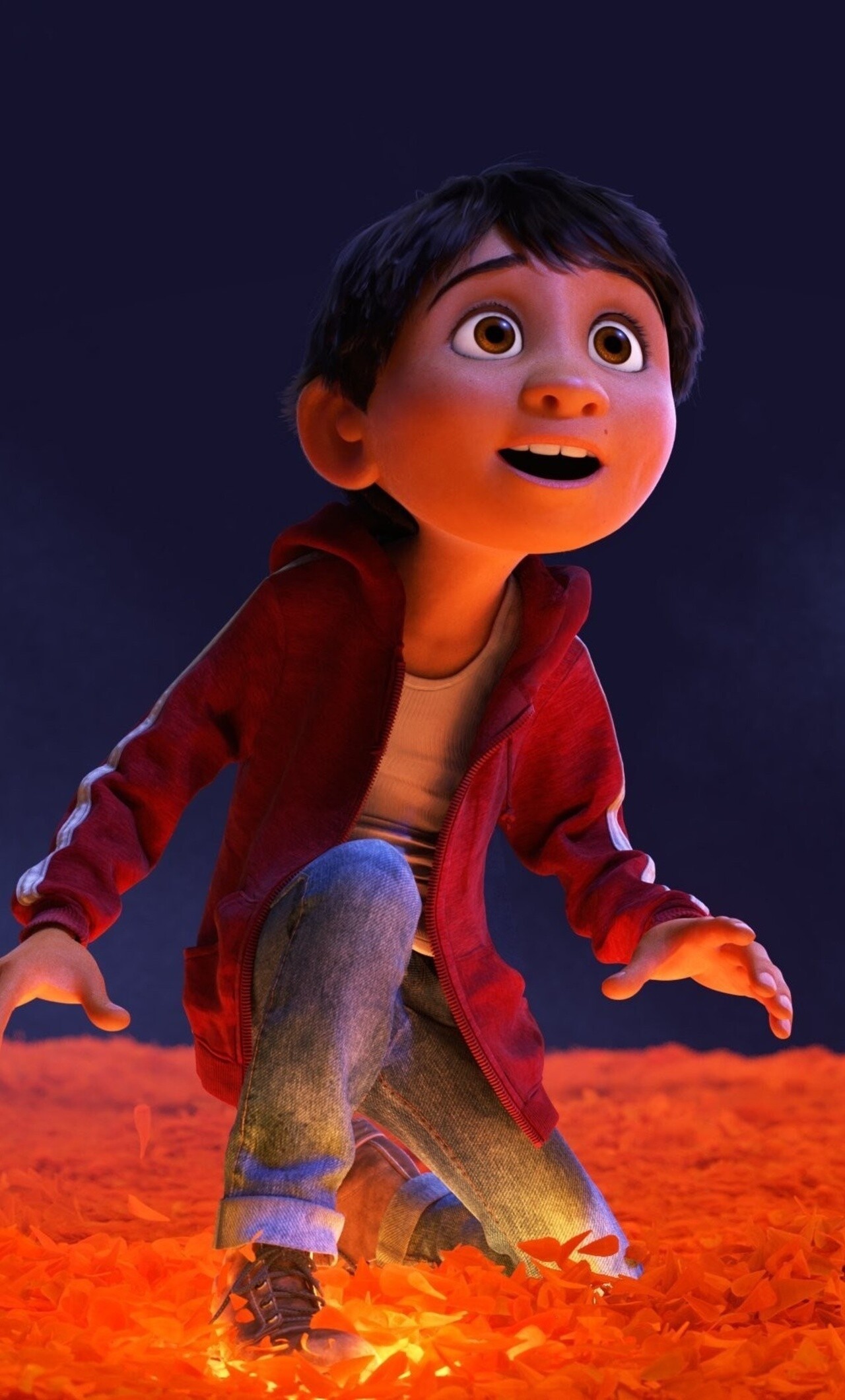 Coco (Cartoon): An animated adventure featuring the voices of Anthony Gonzalez and Gael Garcia Bernal. 1280x2120 HD Wallpaper.