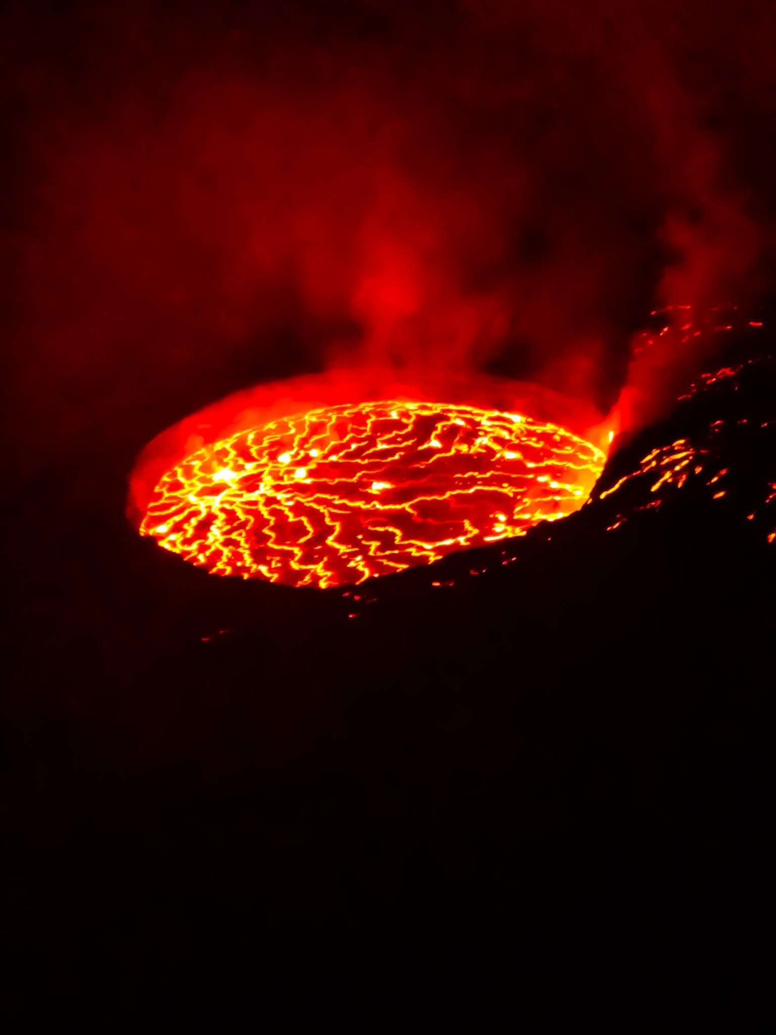 Nyiragongo Volcano trek, Largest lava lake, Adventurous journey, Kesi to and fro, 1540x2050 HD Phone