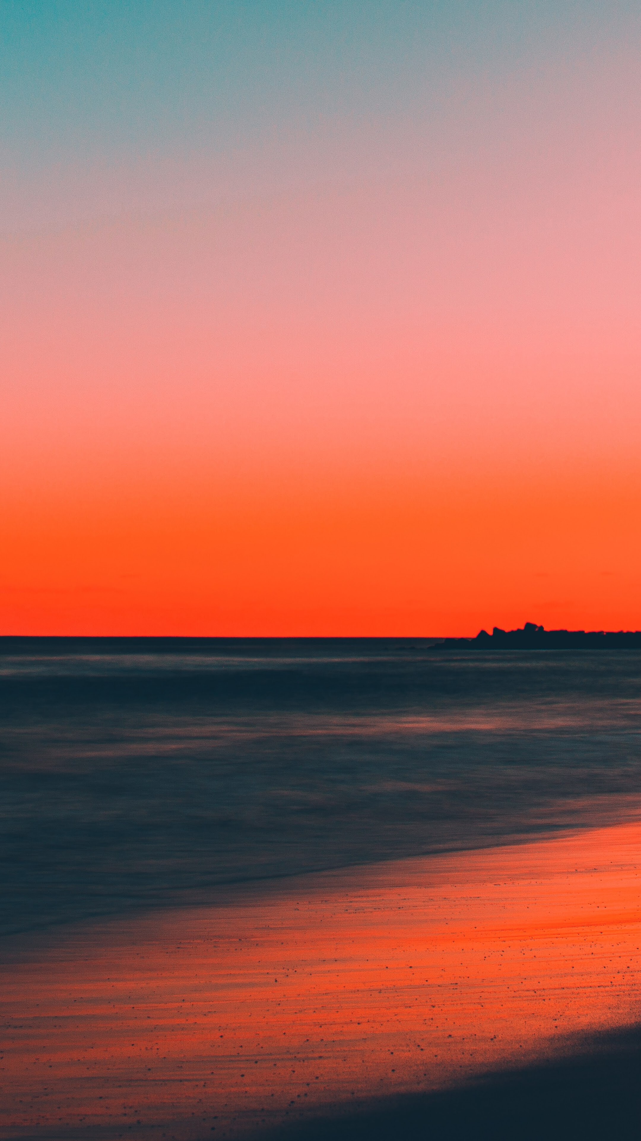 Sunset: The daily disappearance of the sun below the western horizon, Half-light. 2160x3840 4K Wallpaper.