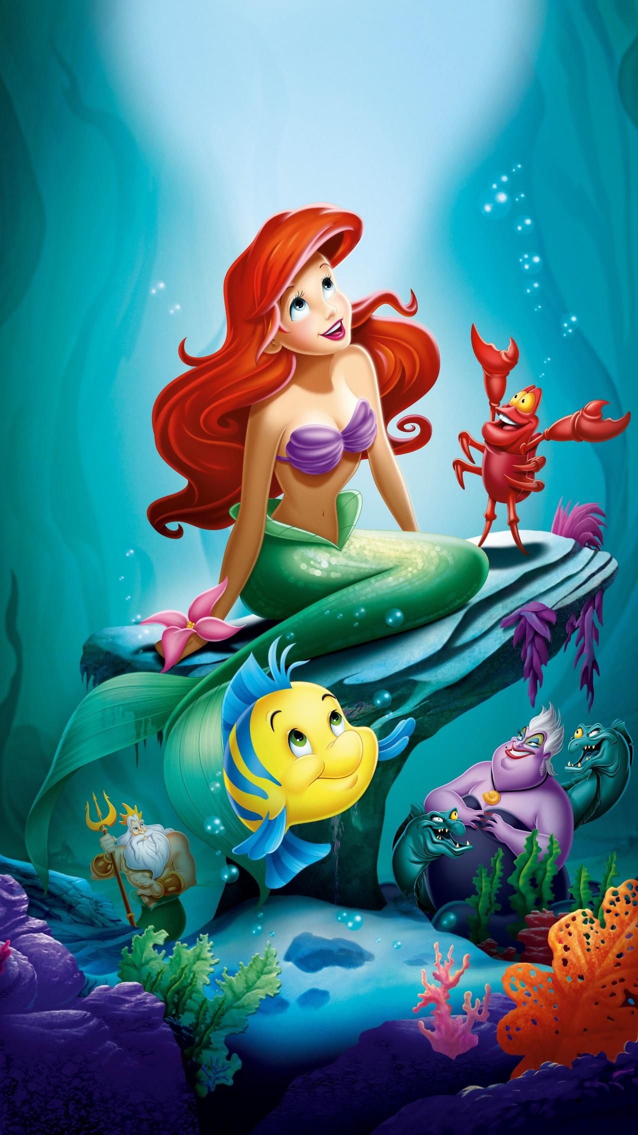 Ariel (The Little Mermaid), Phone wallpaper, Disney magic, Ariel and princesses, 1280x2270 HD Handy