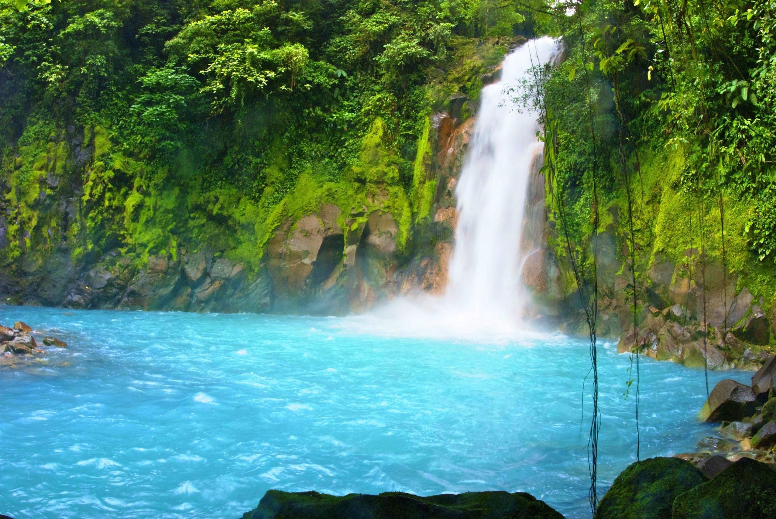 Costa Rica, Rio Celeste, Beautiful landscape photography, Travel waterfall, 2560x1710 HD Desktop