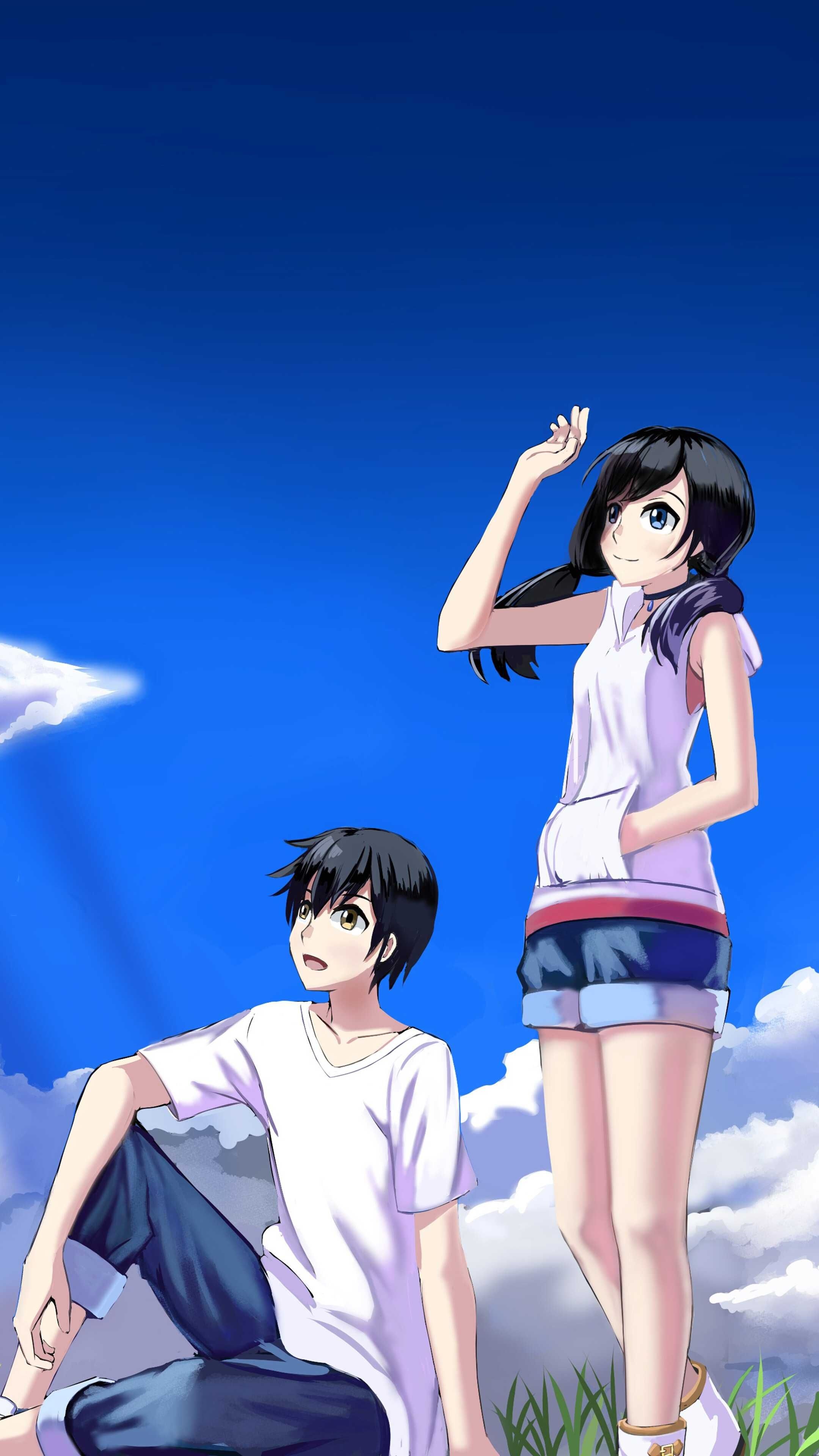 Makoto Shinkai Anime, Weathering with You, Anime Child of Weather, 2160x3840 4K Handy
