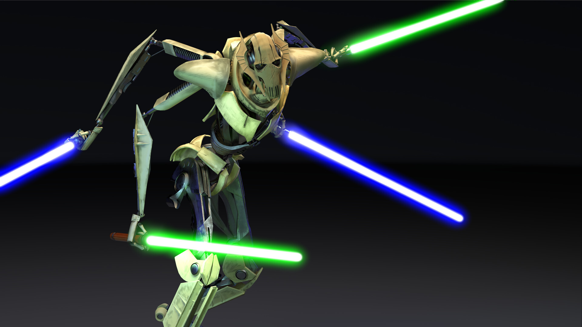 General Grievous: Four arms, Extreme and barbaric actions in the war, The Kaleesh, A race of warriors. 1920x1080 Full HD Wallpaper.