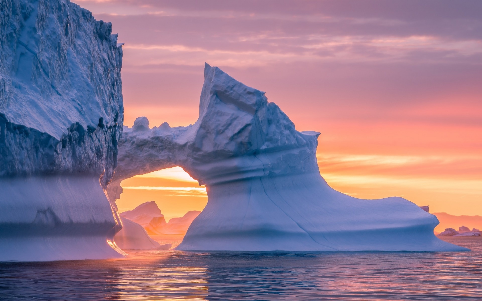 Greenland: The site of the lowest temperature ever recorded in the Northern Hemisphere. 1920x1200 HD Background.