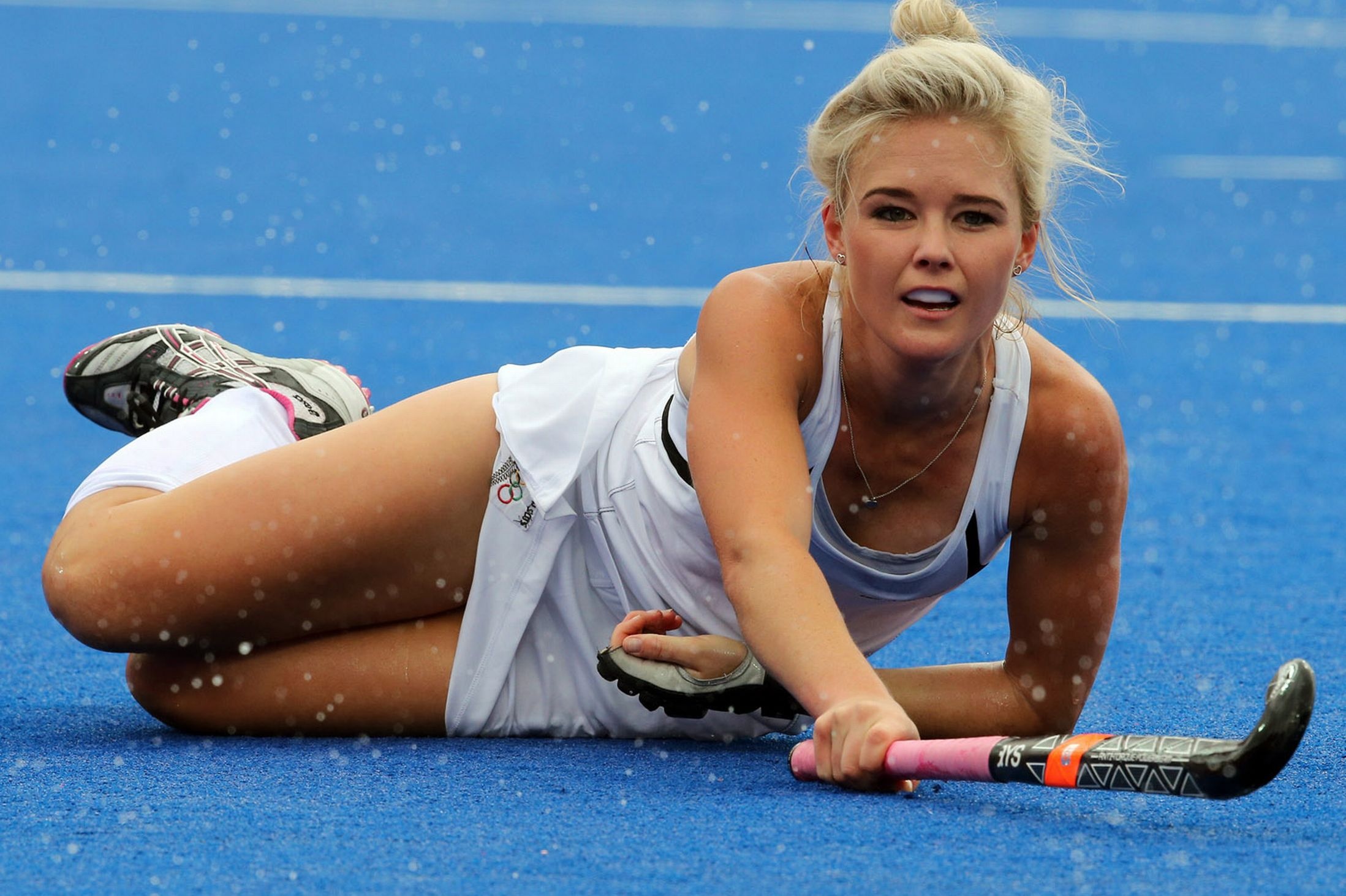 Field Hockey: Samantha Harrison, A New Zealand player, The New Zealand women's national team member. 2200x1470 HD Background.