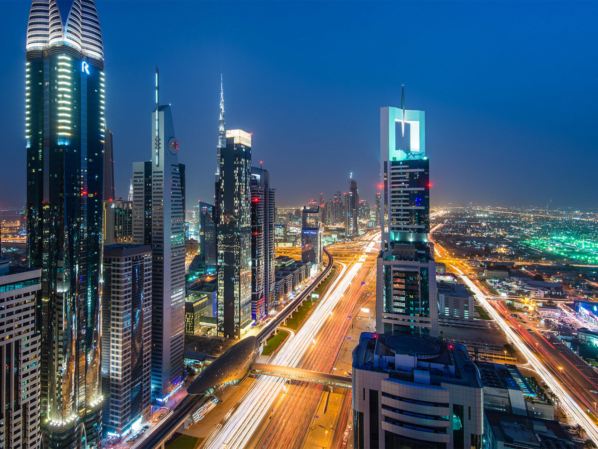United Arab Emirates: Dubai, UAE, Sheikh Zayed Road. 1920x1440 HD Wallpaper.